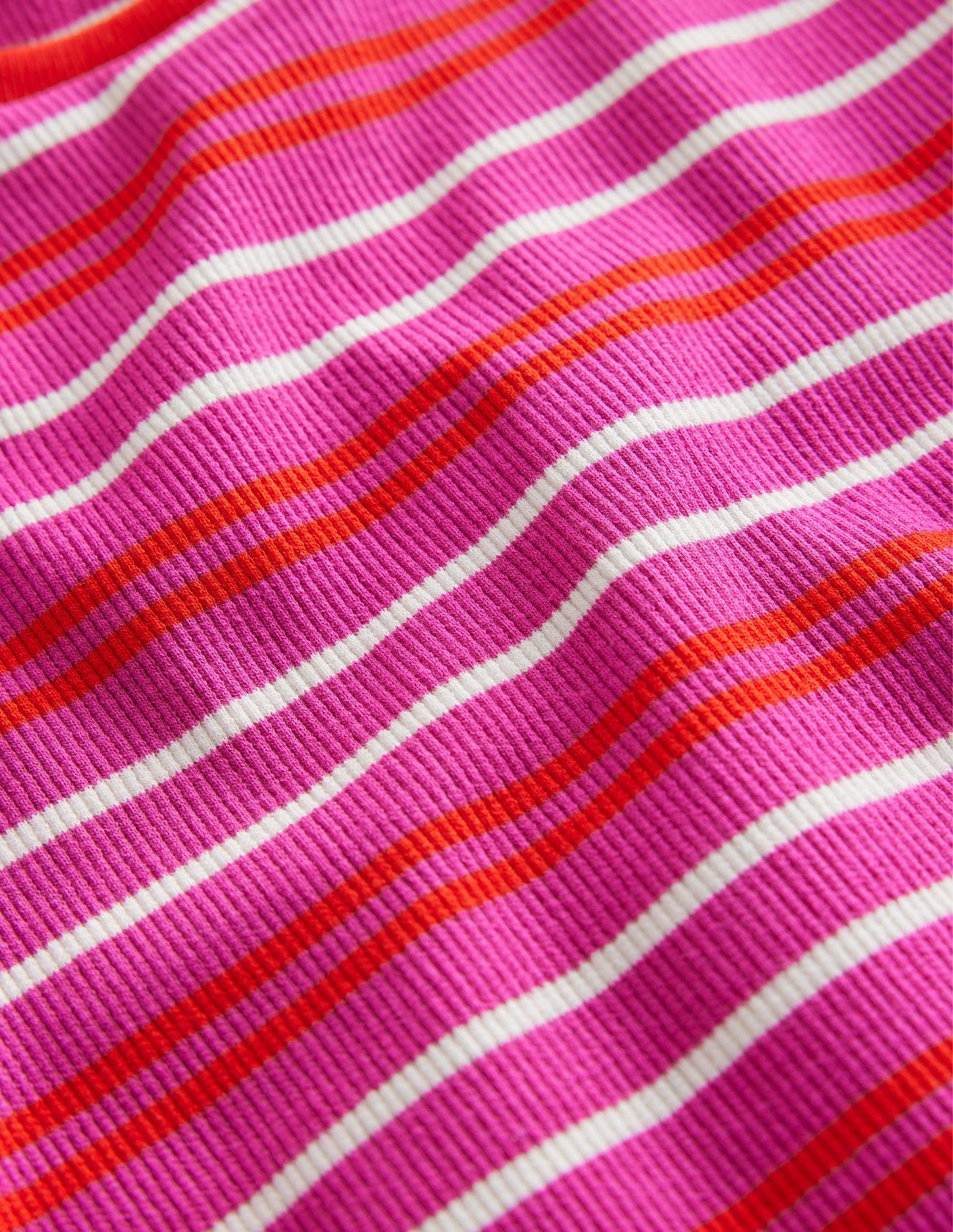 Verkürztes T-Shirt mit langen Ärmeln-Phloxrosa/Dahlie-3