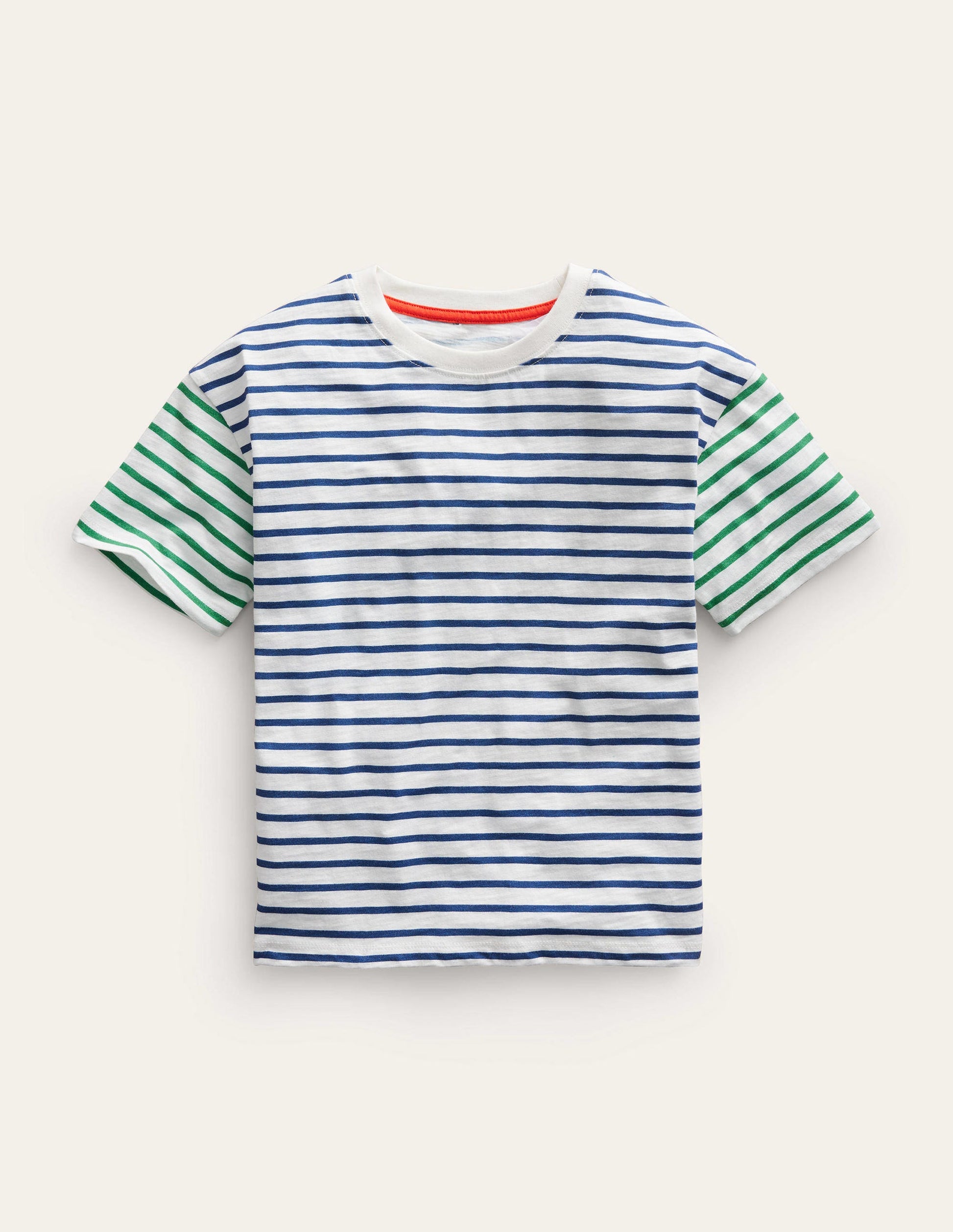 Boxy Short Sleeve Breton-Ivory/College Navy-1