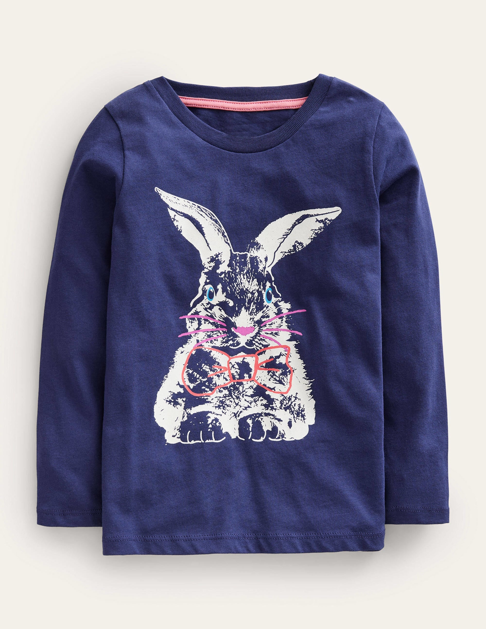 T-Shirt mit Metllic-Logo-Schuluniform-Marineblau Hase - Image 1
