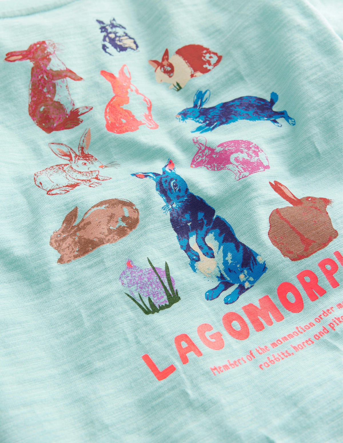 Lockeres T-Shirt mit Druck-Opalgrün - Image 3