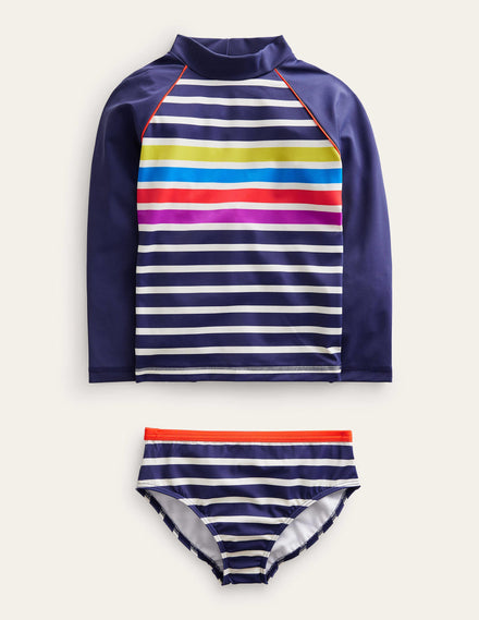 Badeshirt-Set-Bunt Streifen