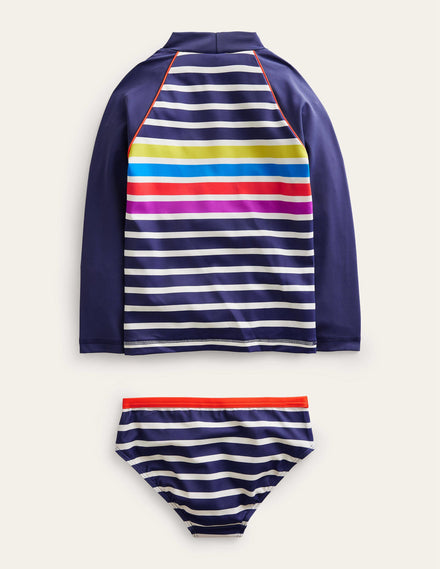 Badeshirt-Set-Bunt Streifen