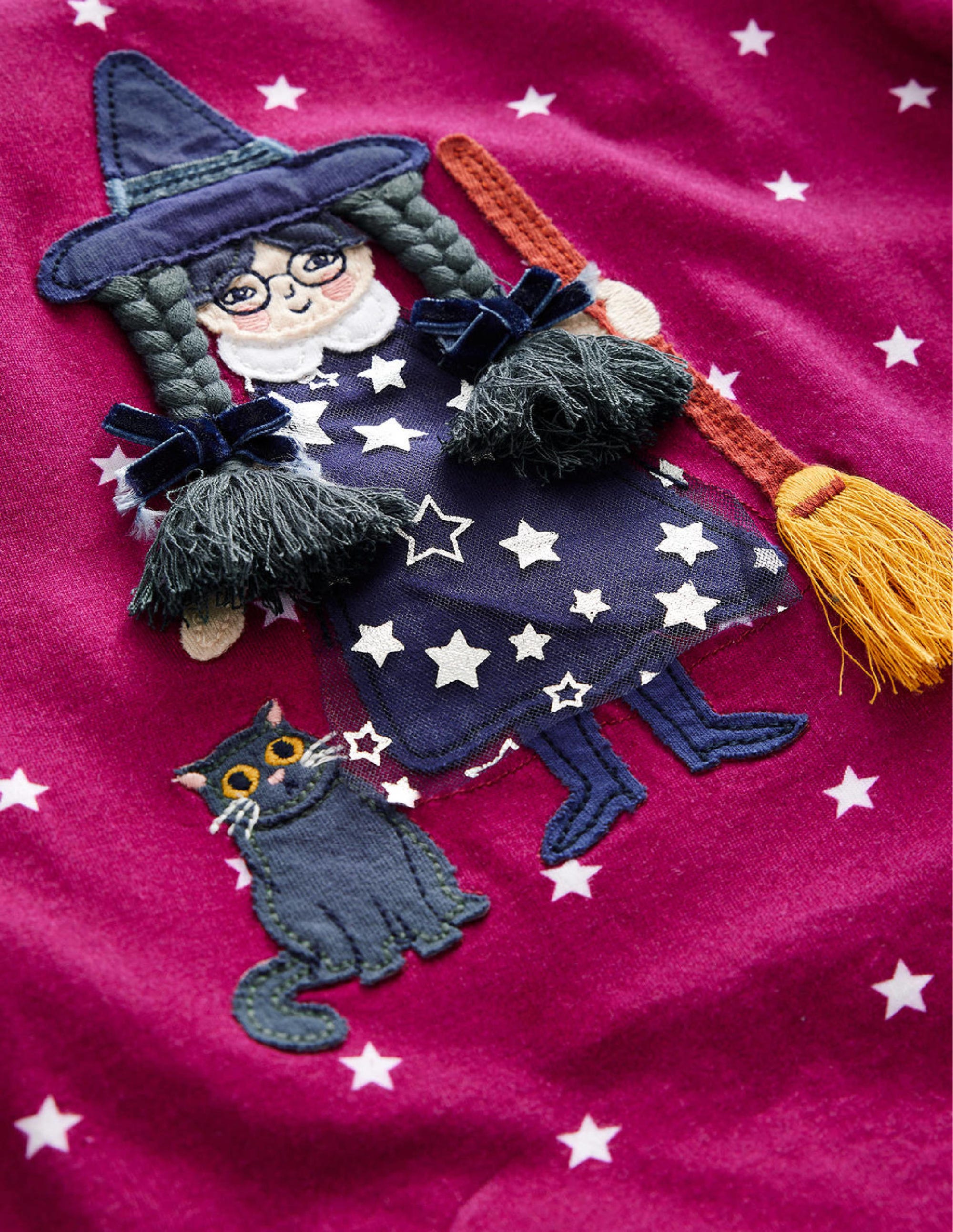 Oberteil mit Halloween-Applikation-Penelope Rosa Stern Hexe - Image 3
