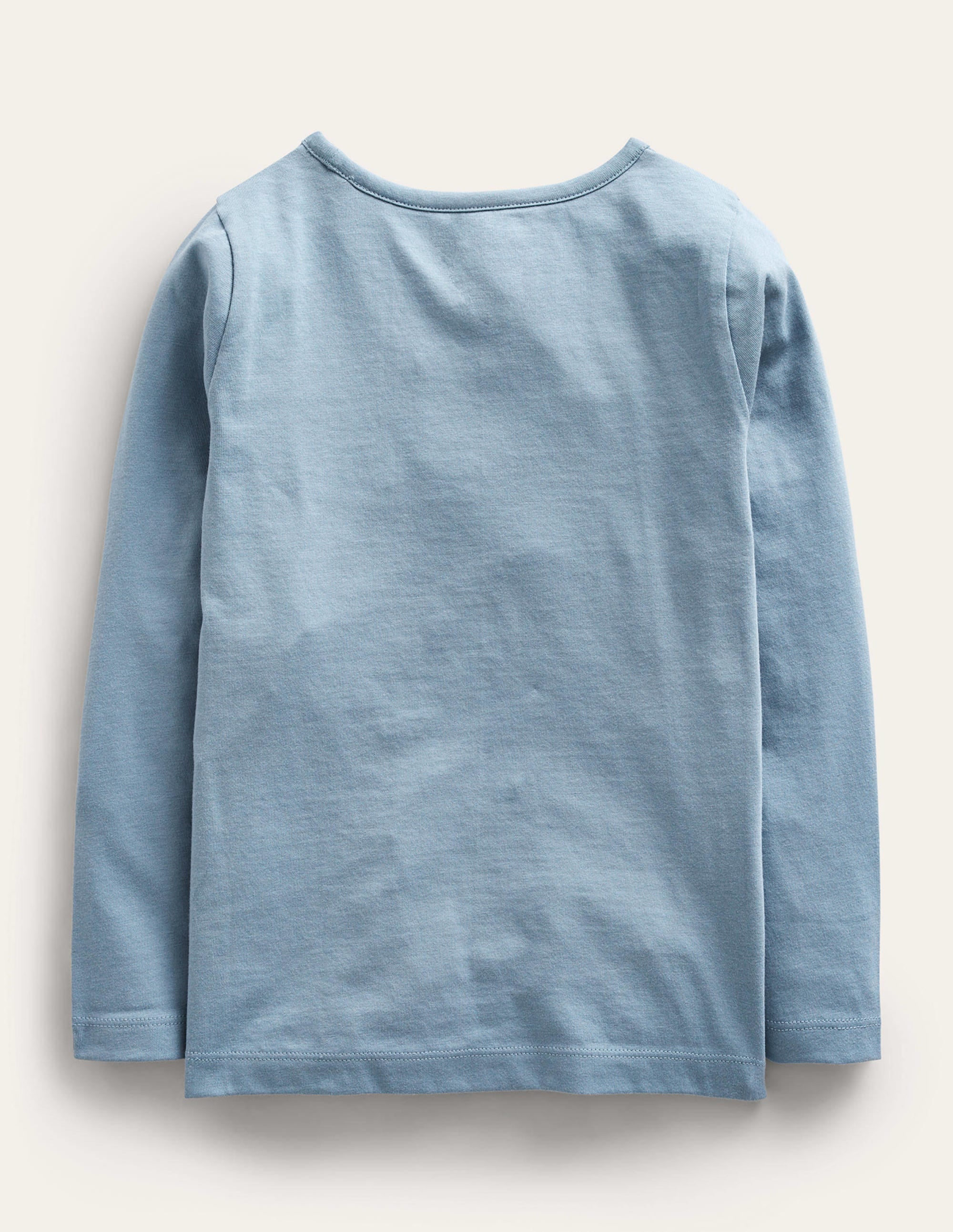 3D Appliqué T-Shirt-Pebble Blue Flowers - Image 2