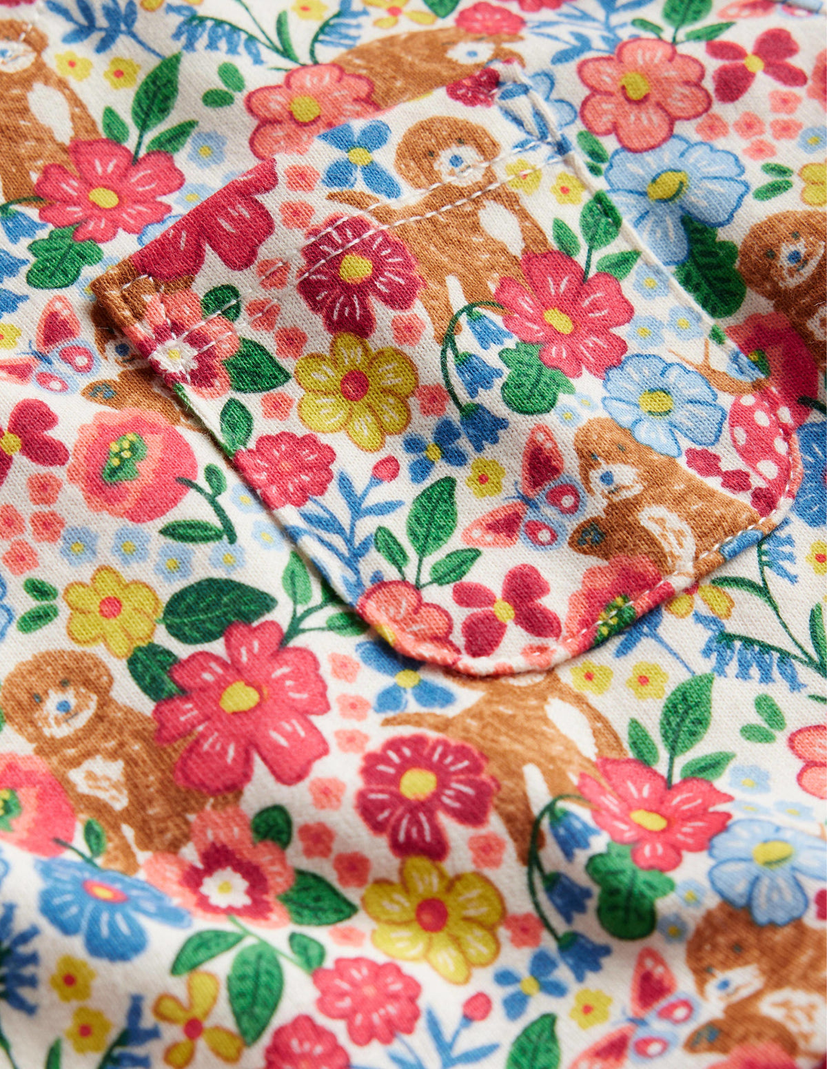Lustiges Jerseykleid mit langen Ärmeln-Bunte Blumen Welpen - Image 3