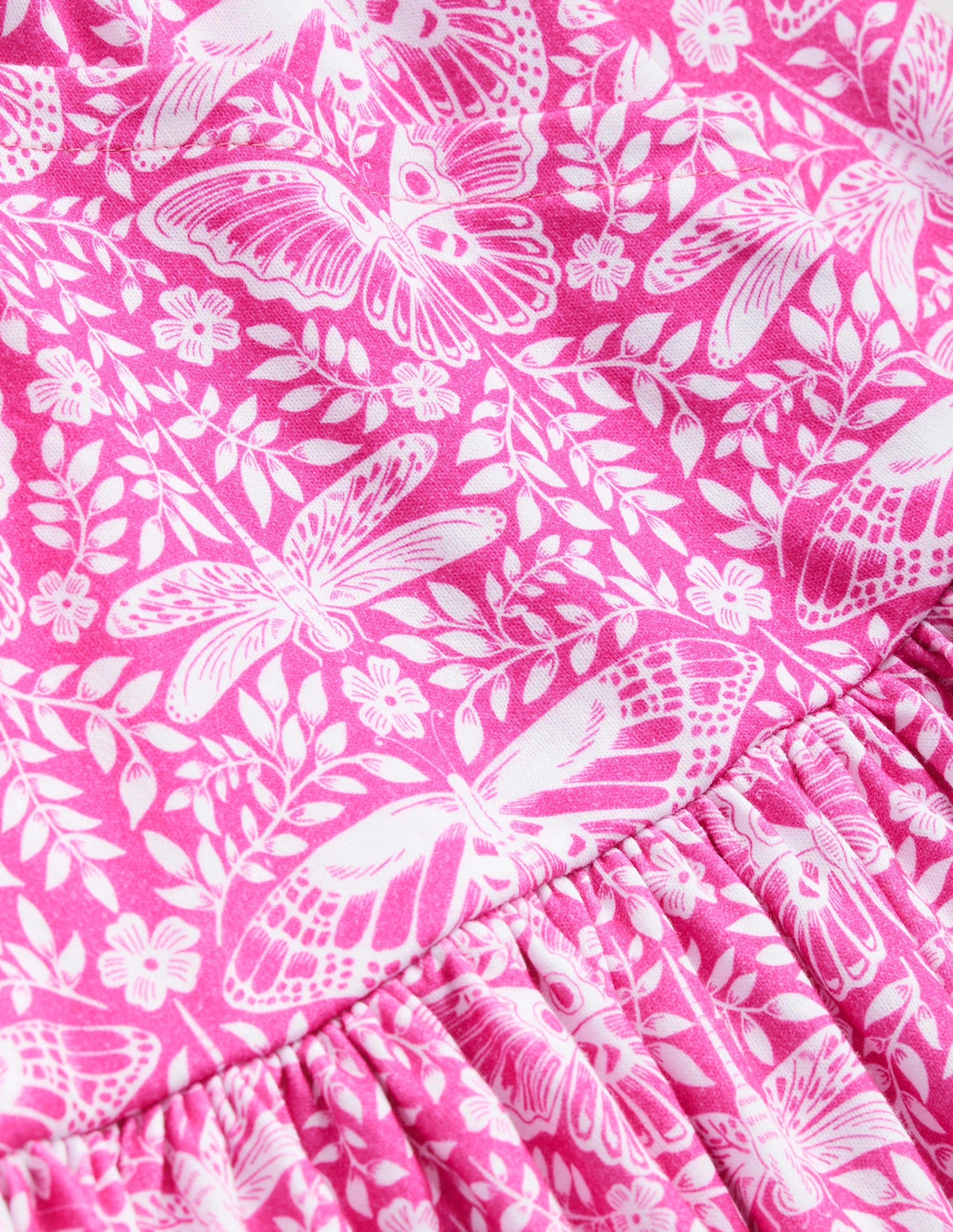 Robe de ballerine en jersey-Papillon rose œillet de poète - Image 3