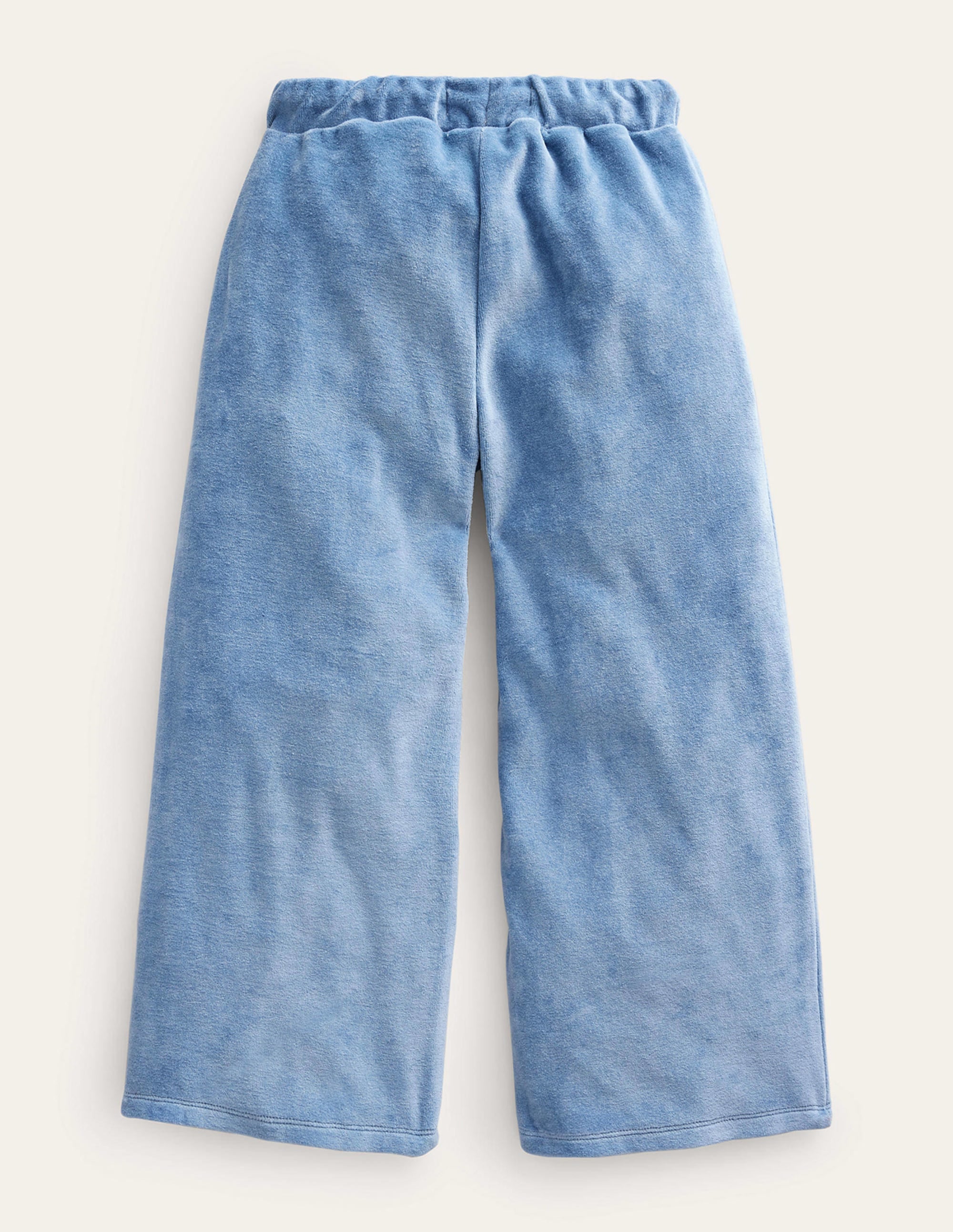 Bas de jogging en velours festonné-Bleu de Delft - Image 2
