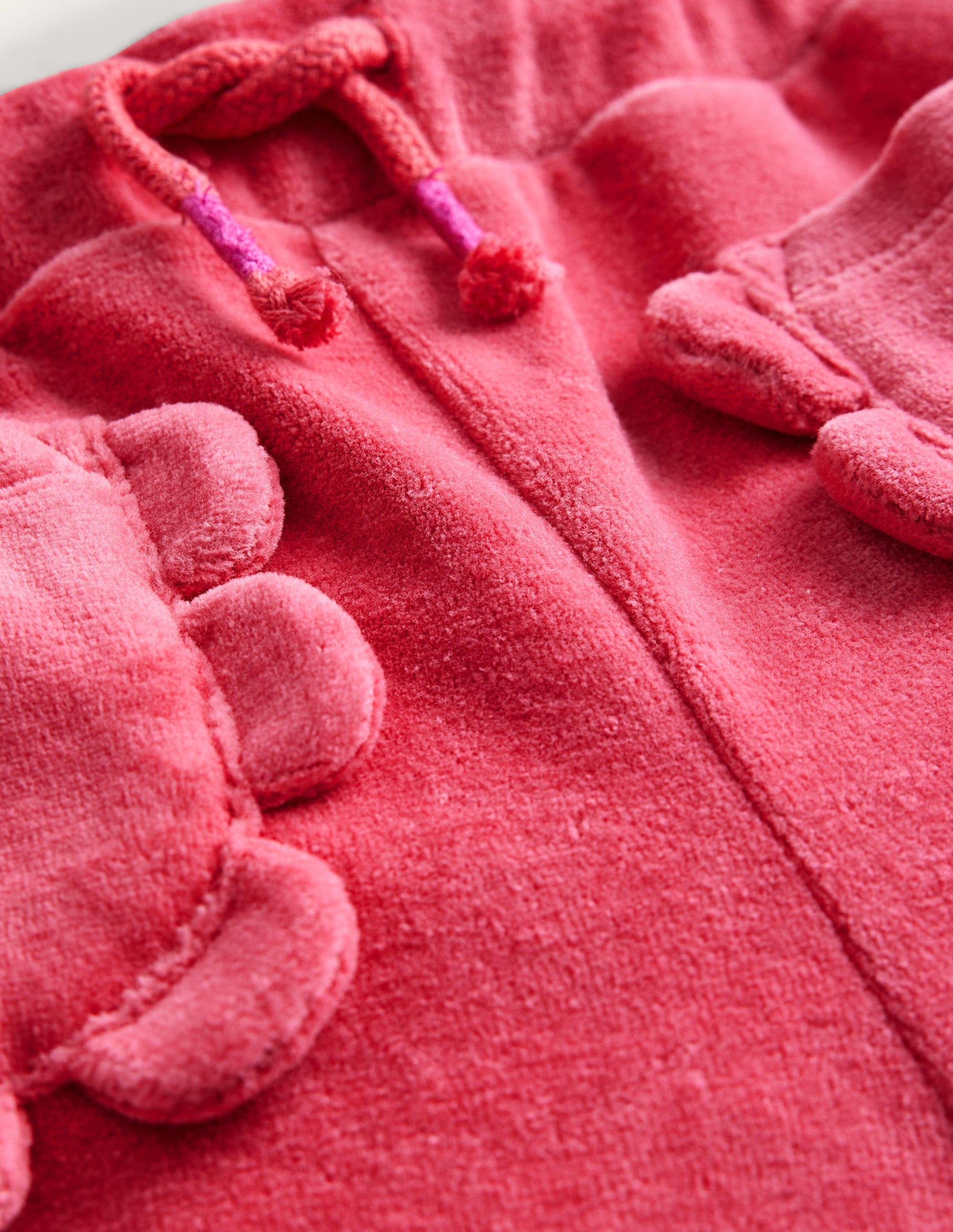 Bas de jogging en velours festonné-Rose fard-3