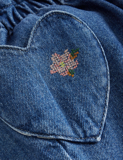 Bestickte Hose zum Hineinschlüpfen-Medium-Vintage-Stickerei
