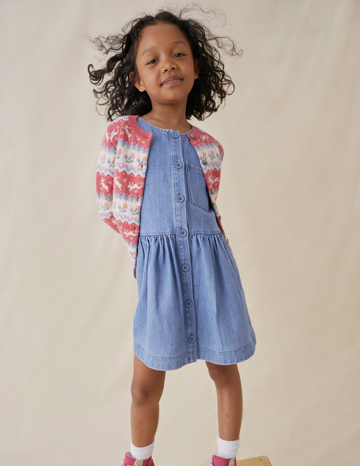 Latzkleid mit Knöpfen-Medium Vintage Chambray - Image 4
