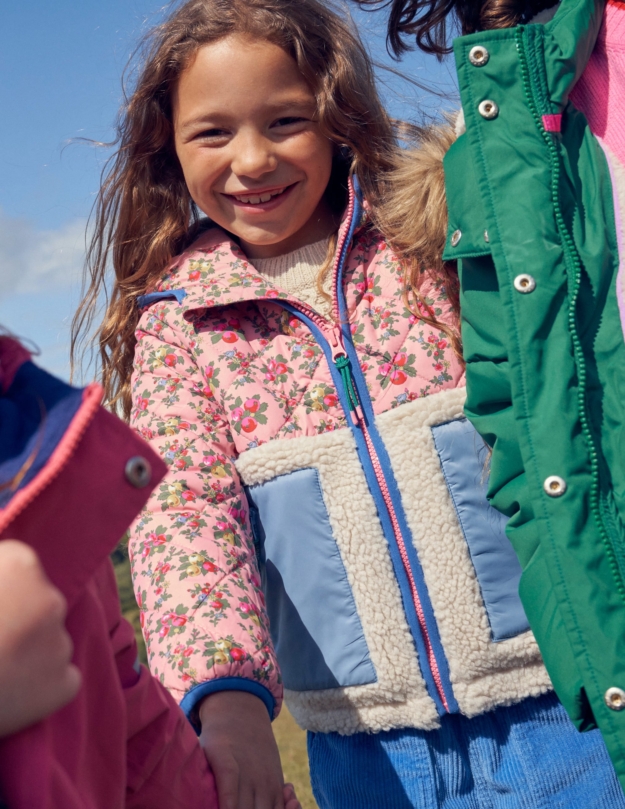 Jacke aus Borg-Mix-Mandelrosa Apfel Obstgarten - Image 5