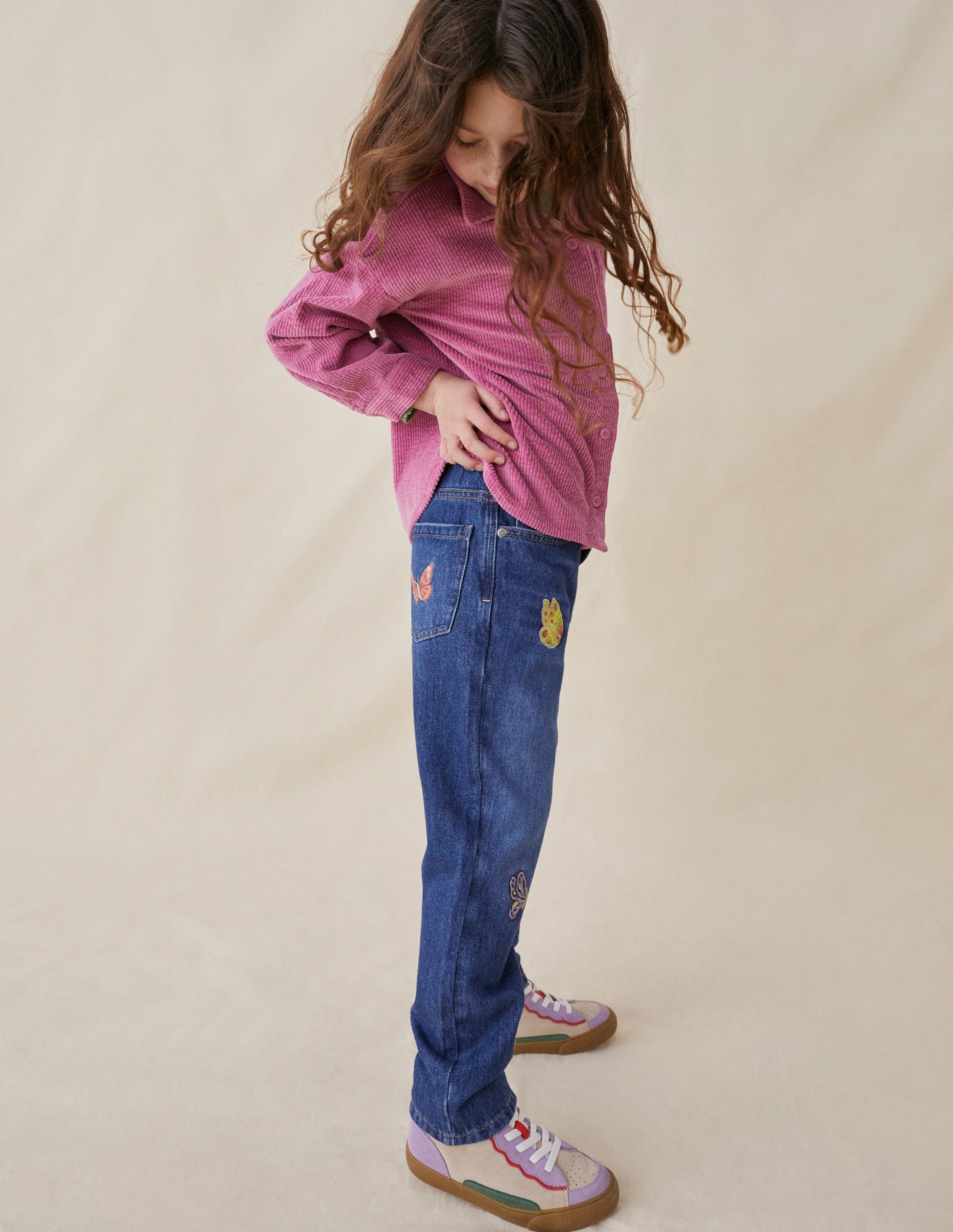 Relaxed Straight-Leg Jeans-Mid Vintage Butterfly-5