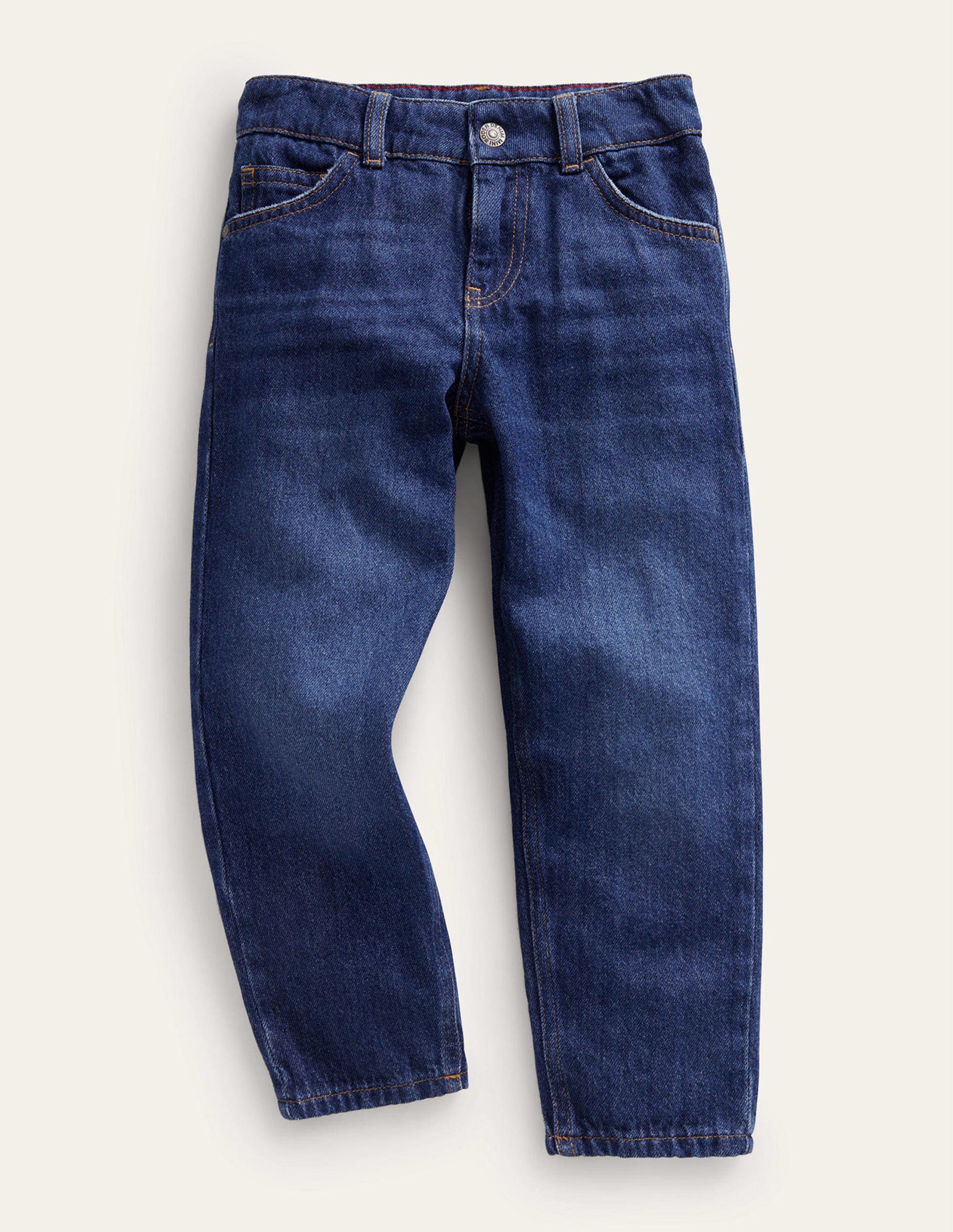 Relaxed Straight-Leg Jeans-Mid Wash-1
