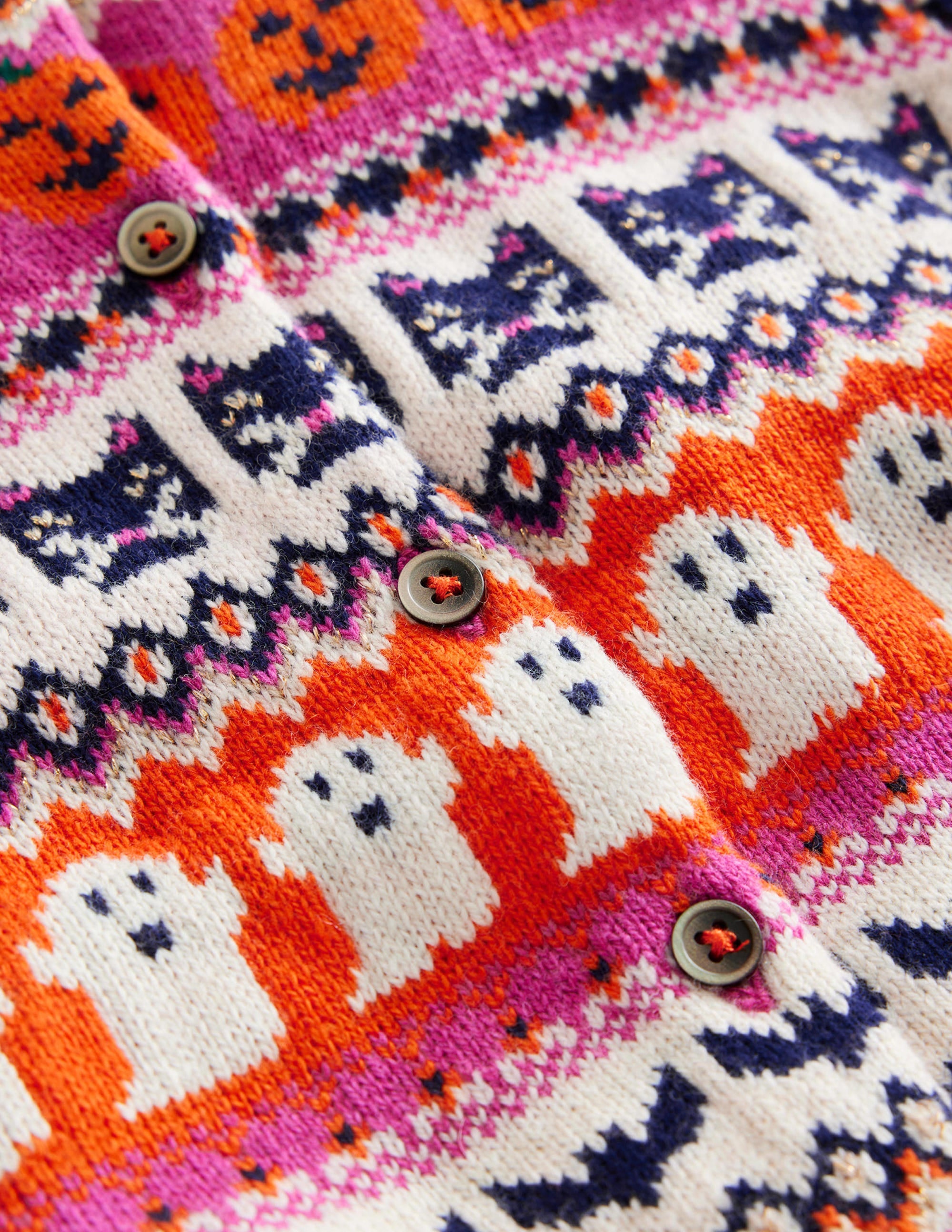 Gilet d'Halloween à motif jacquard-Motif jacquard Halloween - Image 3