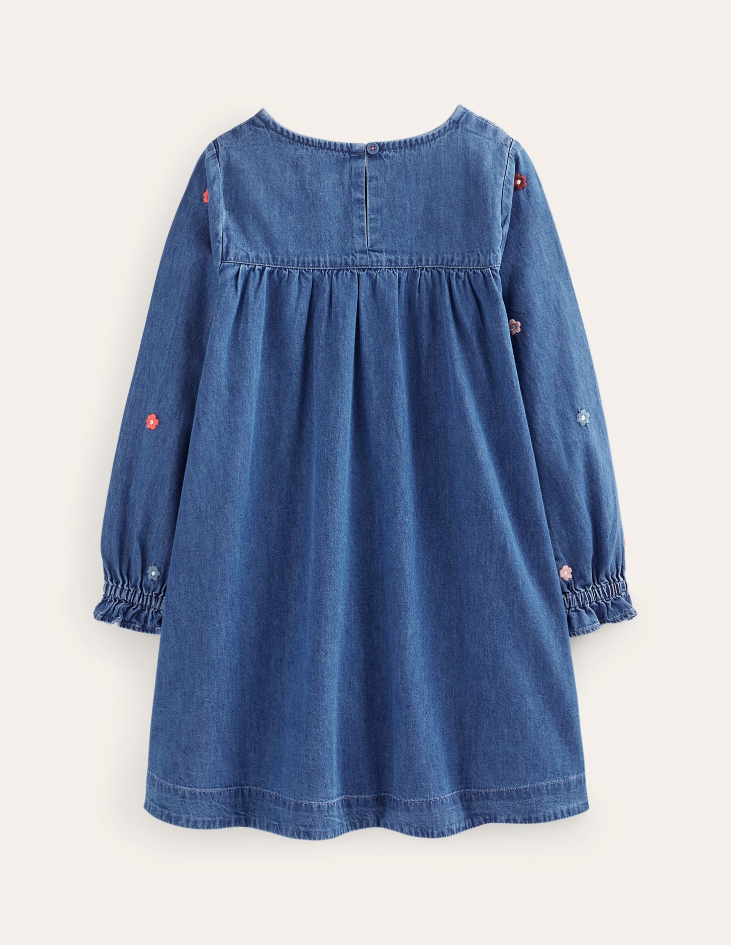Robe tissée à logo brodé-Denim vintage moyen-2