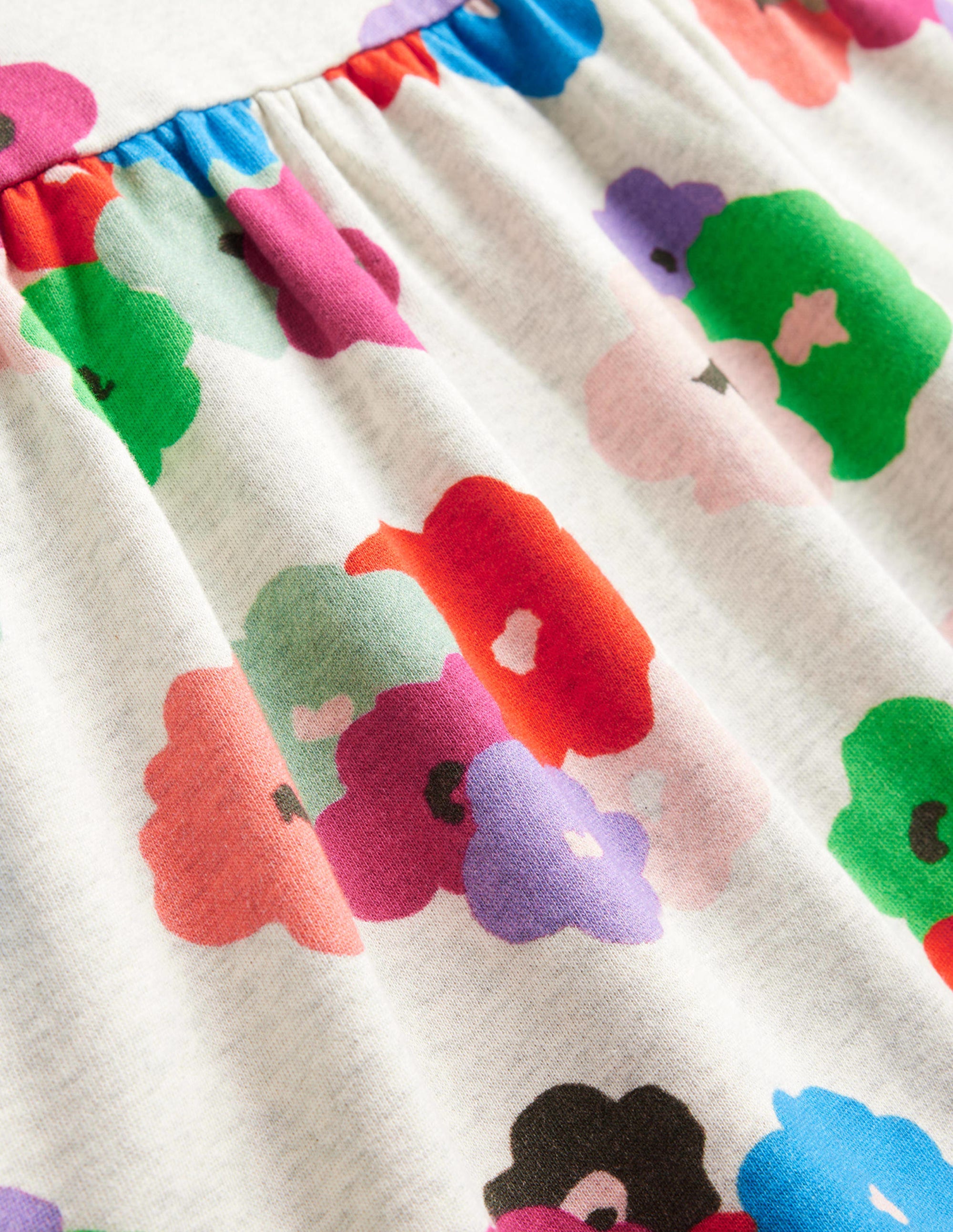 Bedrucktes Sweatshirt-Kleid-Bunt Abstrakt Blumen - Image 3