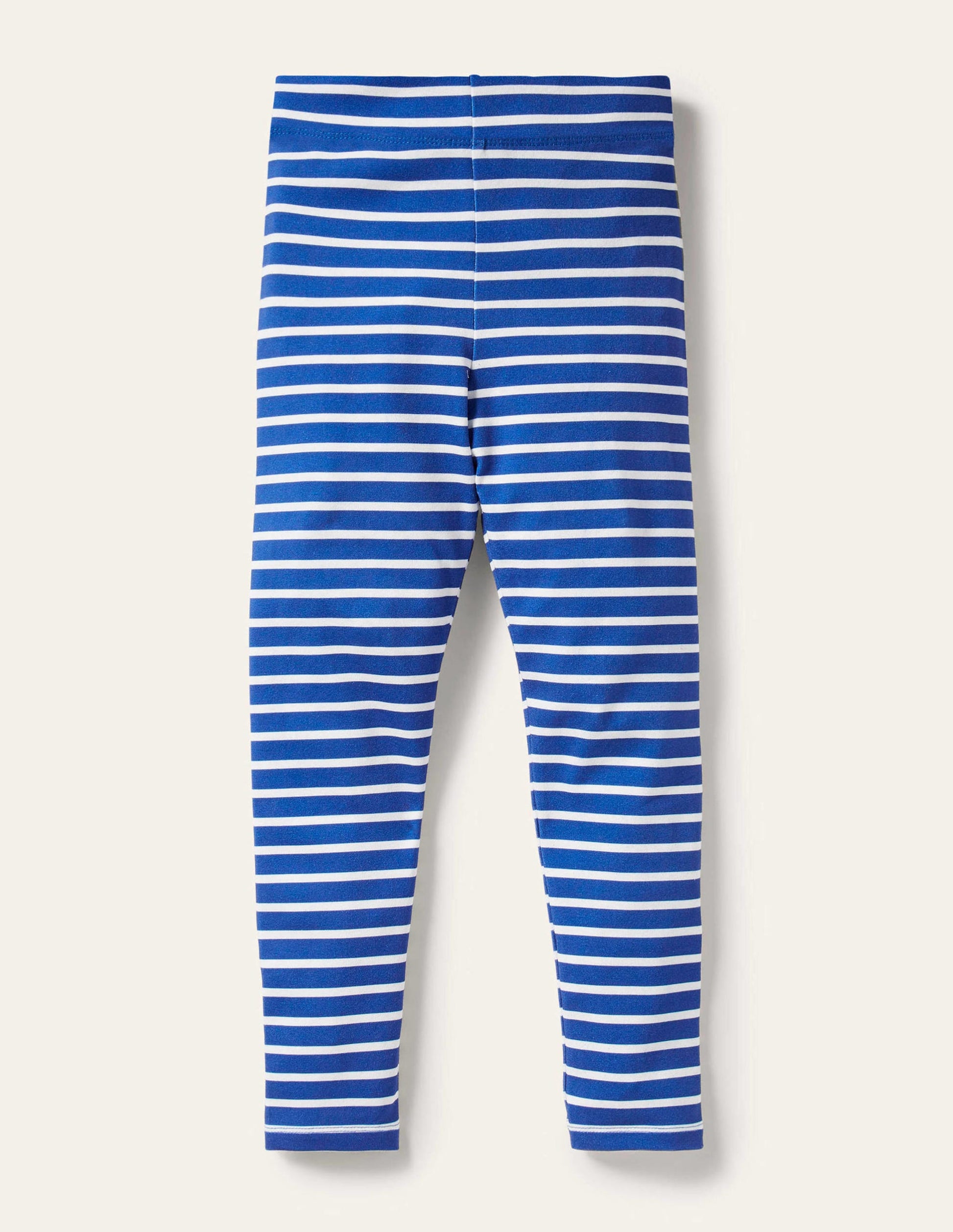 Lustige Leggings-Elisabethanisches Blau/ Naturweiß-1