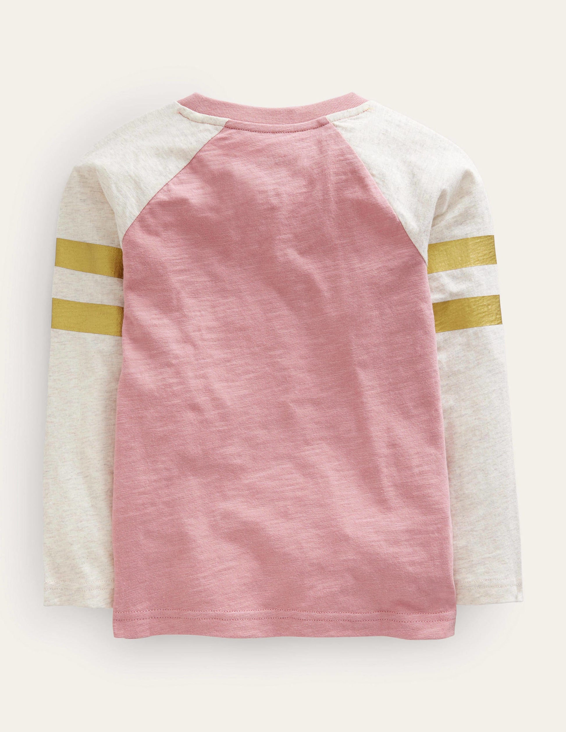 T-shirt colourblock à manches raglan-Rose amande-2
