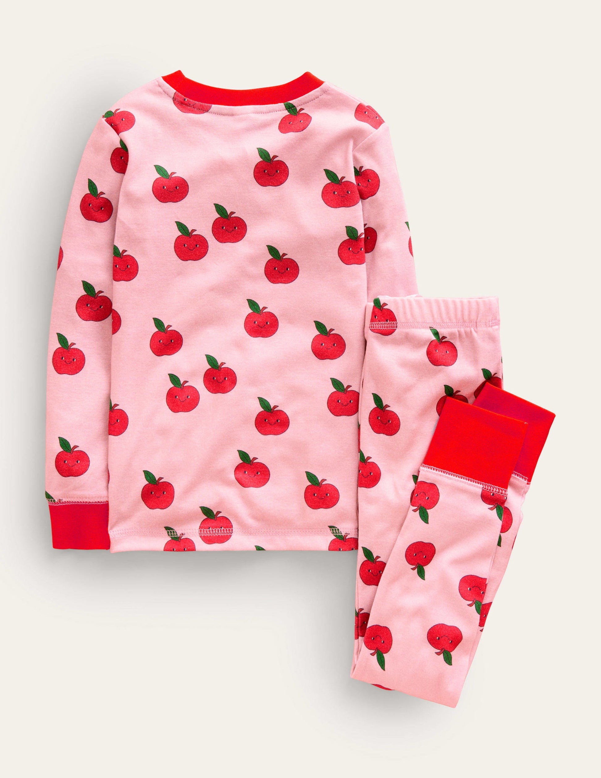 Pyjama long douillet-Pomme rose amande-2