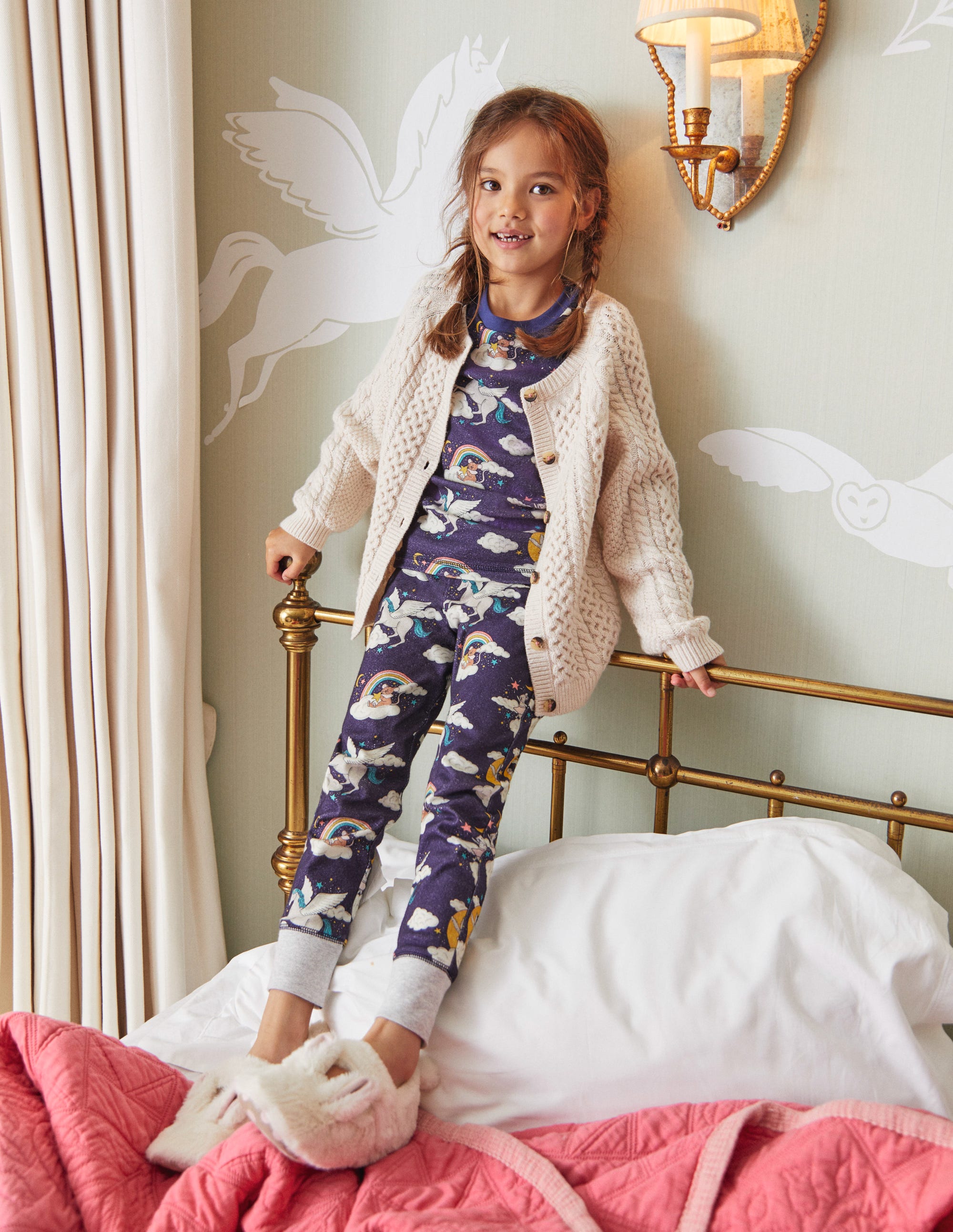 Eng anliegender, im Dunkeln leuchtender Pyjama-Schuluniform-Marineblau Magischer Himmel - Image 4