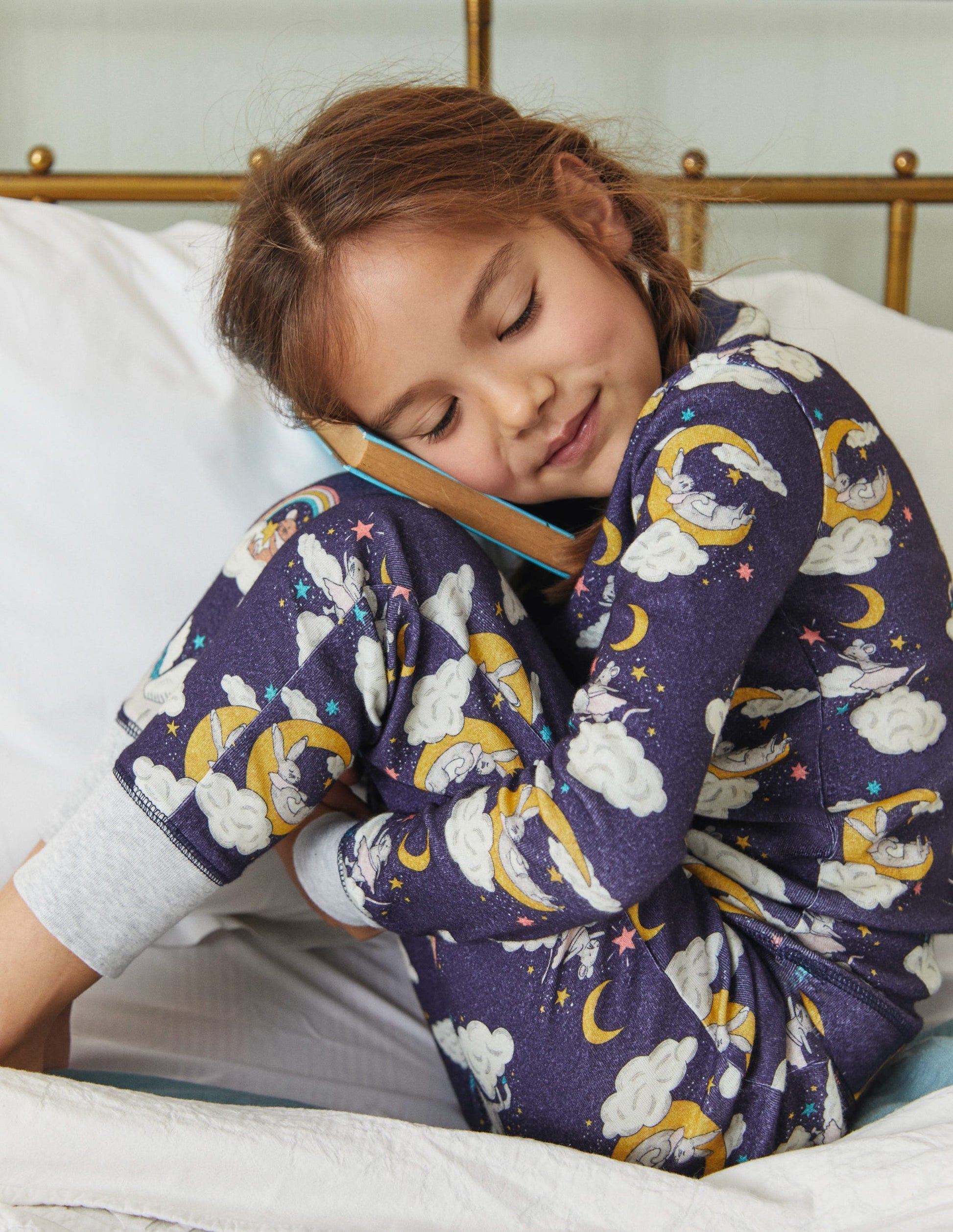 Eng anliegender, im Dunkeln leuchtender Pyjama-Schuluniform-Marineblau Magischer Himmel-5