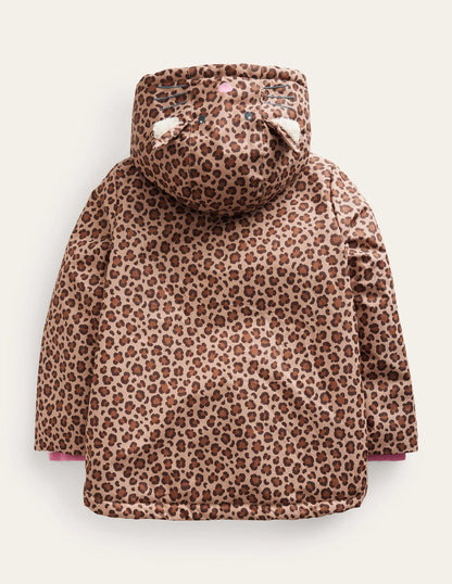 Anorak mit Sherpa-Futter-Nussbraun Leopardendruck-4