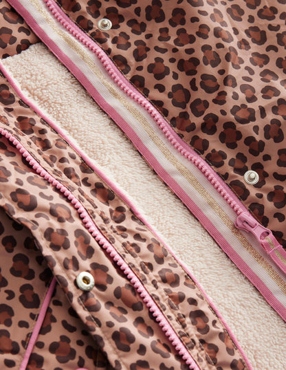 Anorak mit Sherpa-Futter-Nussbraun Leopardendruck-5