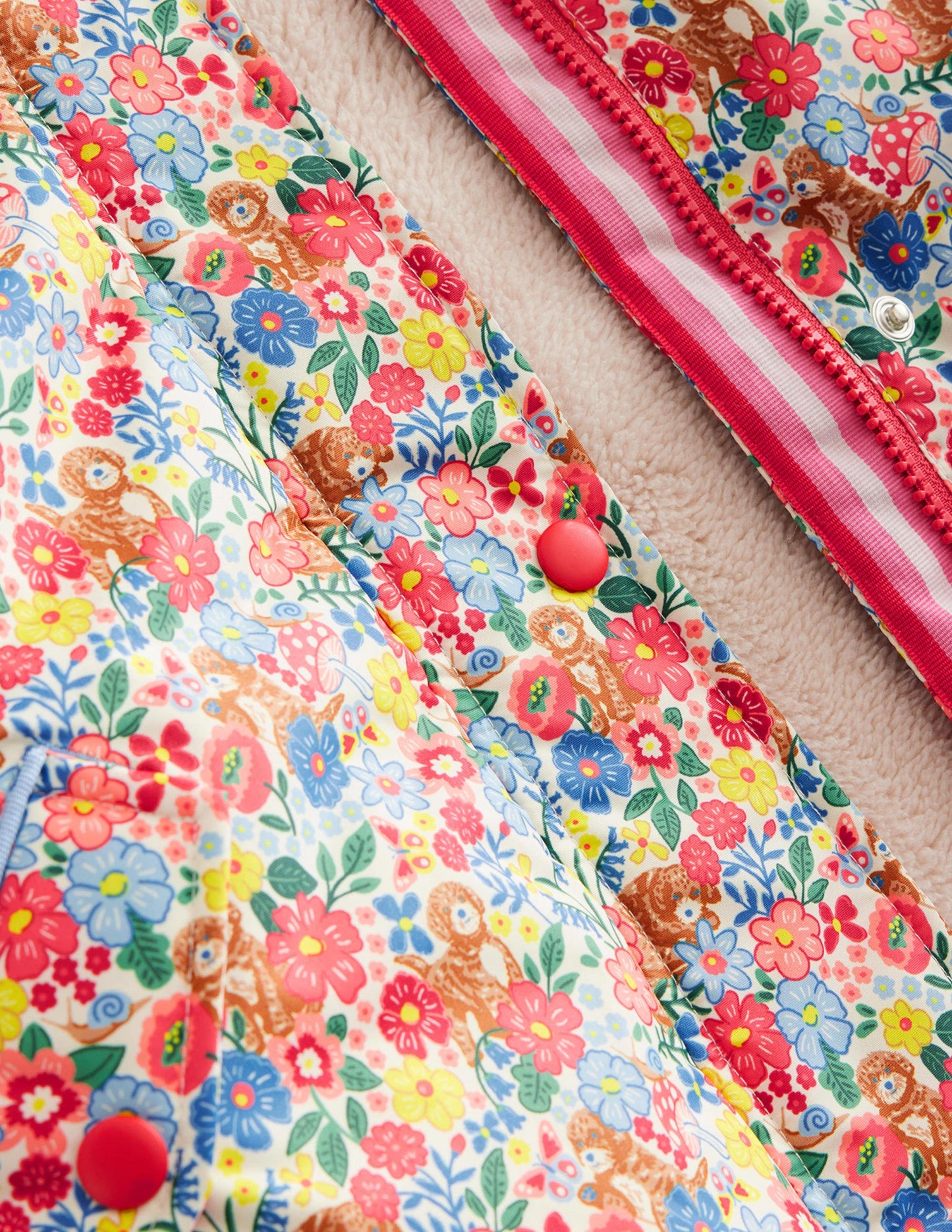 Anorak mit Sherpa-Futter-Bunt Winzige Welpen