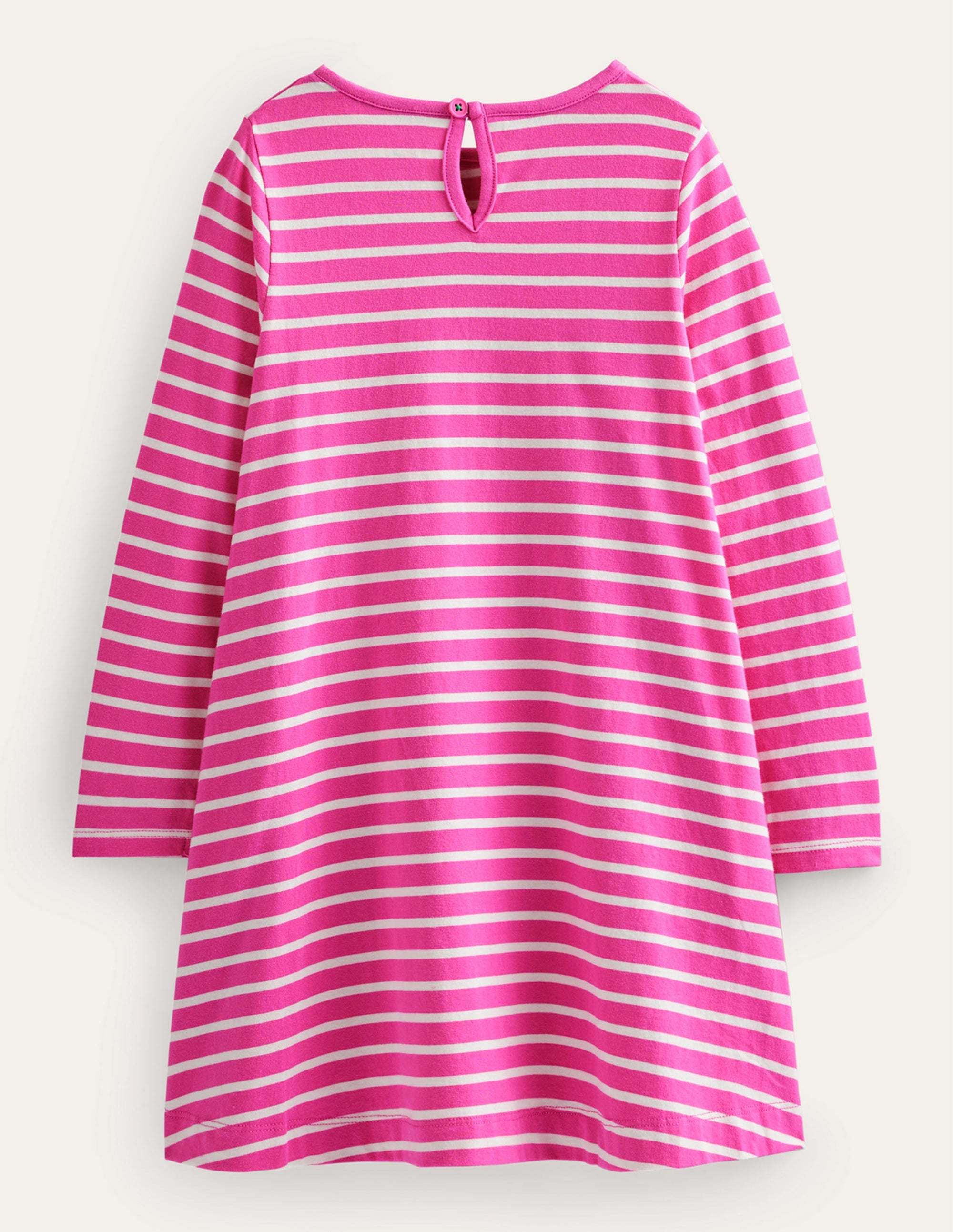 Kleid mit großer Applikation-Rosarot/Naturweiß - Image 2