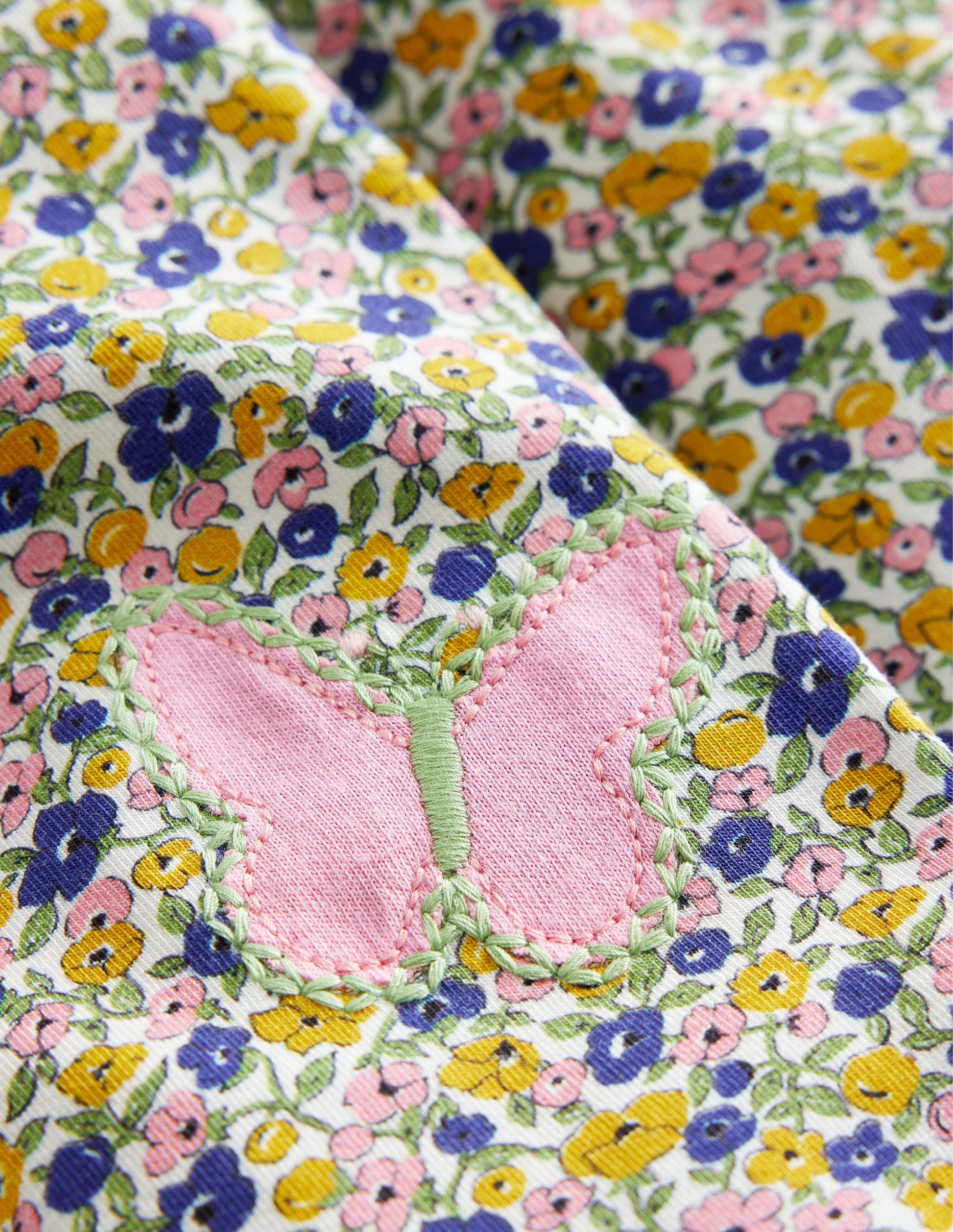 Legging à appliqué-Papillon floral multi-3