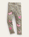 Legging à appliqué-Papillon floral multi