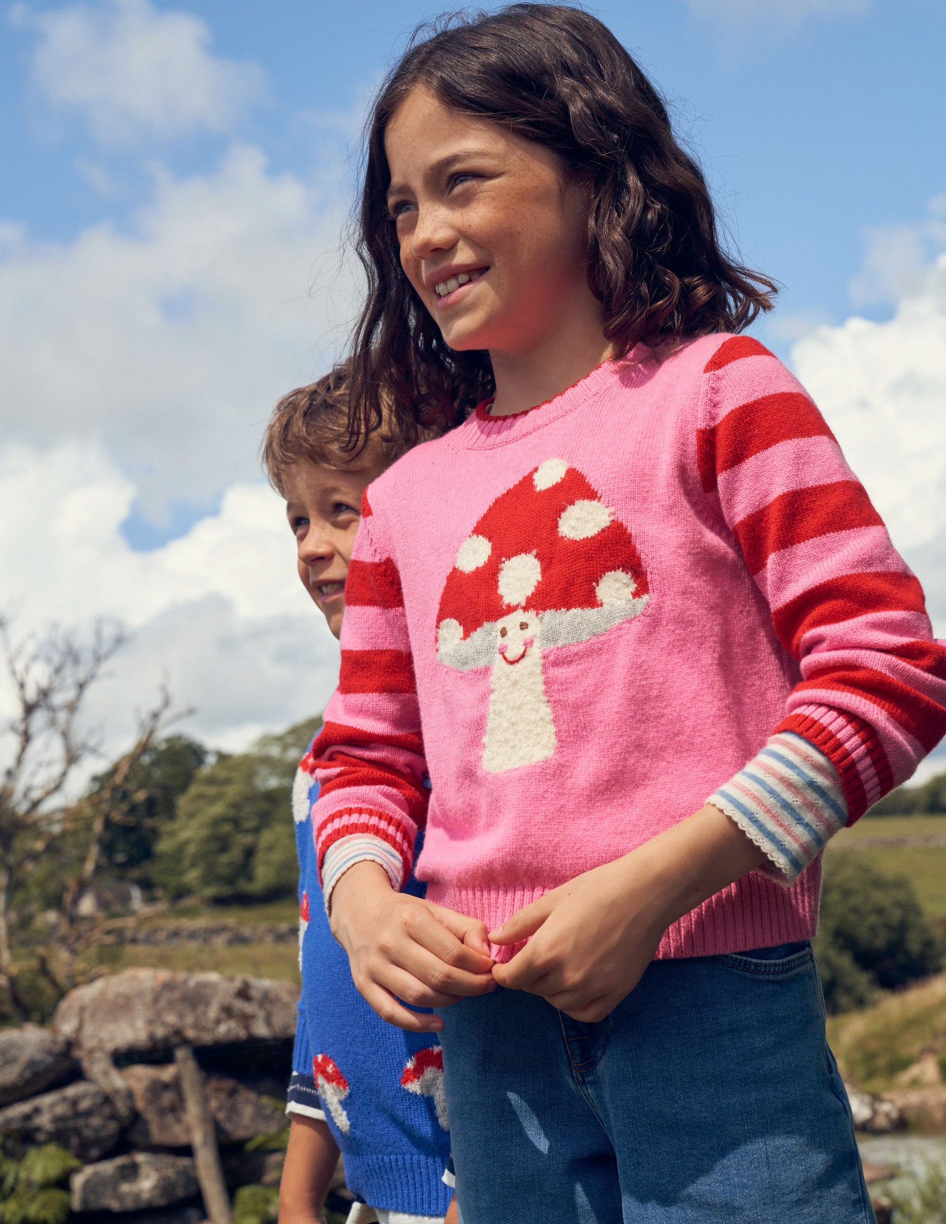 Bouclé-Pullover mit Fliegenpilz-Azalee Fliegenpilz-4