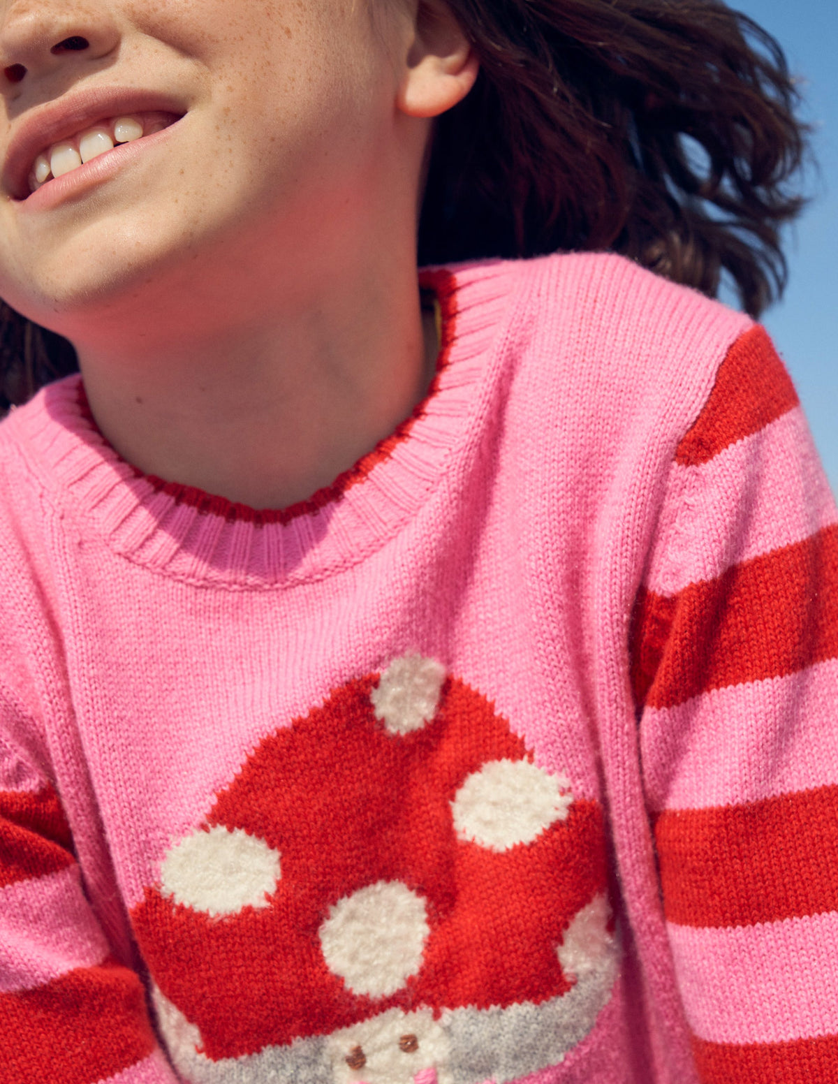 Bouclé-Pullover mit Fliegenpilz-Azalee Fliegenpilz - Image 5