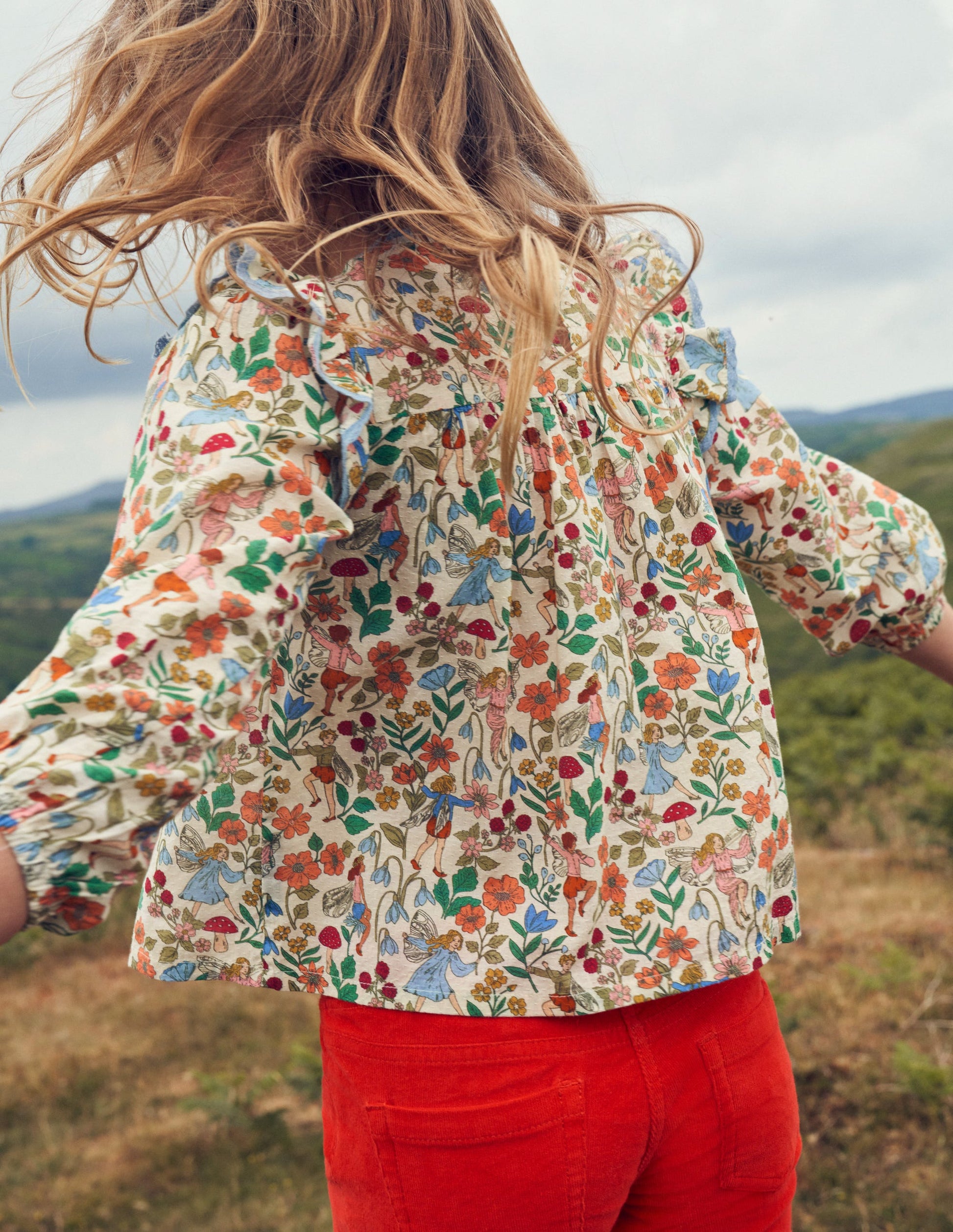 Blouse volantée à smocks-Fées vanille-5