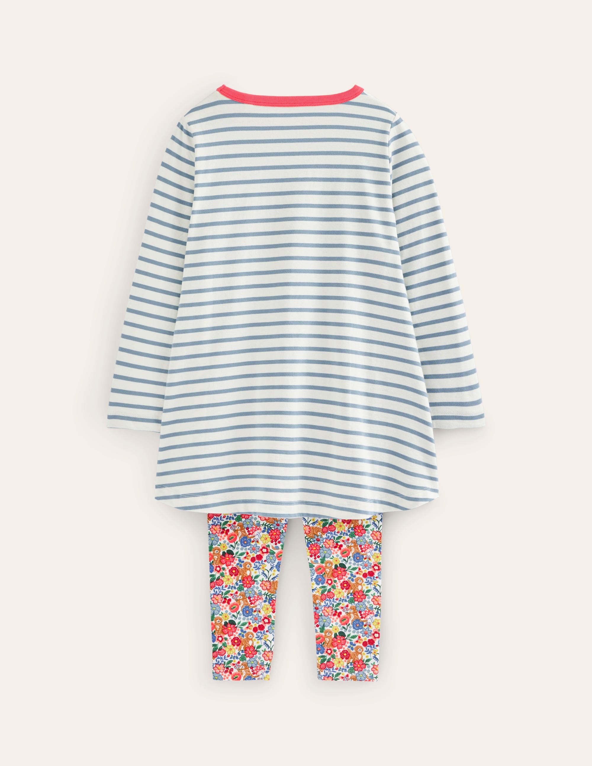 Tunic and Leggings Set-Dusk Blue/Ivory - Image 2