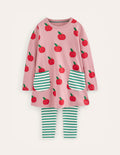 Tunic and Leggings Set-Almond Pink Apples