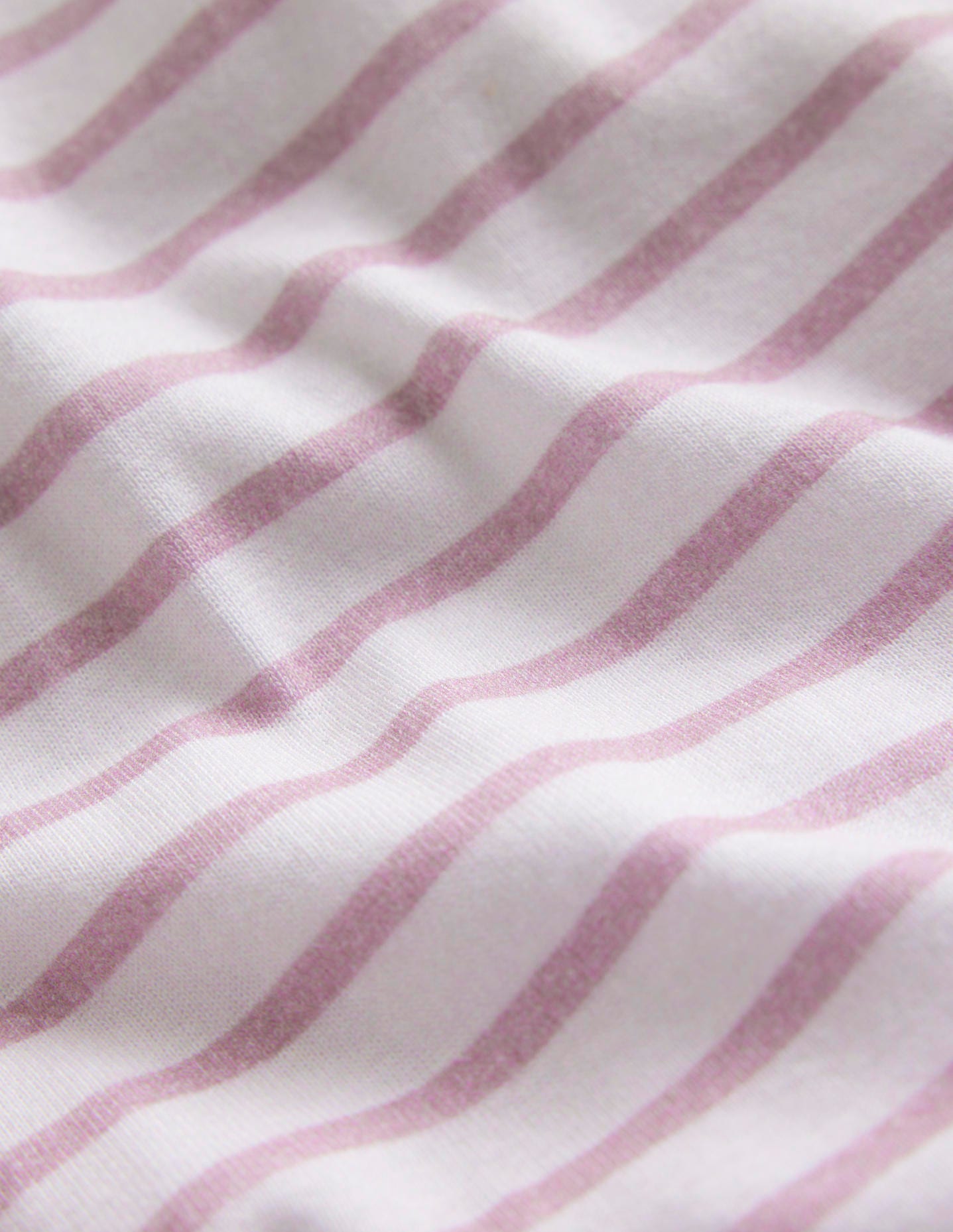 Pyjama long douillet à rayures-Rose/Ivoire-3
