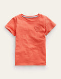 T-Shirt mit Herztasche-Marmeladenrot