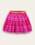 Jupe de fête en tulle-Rose éclatant