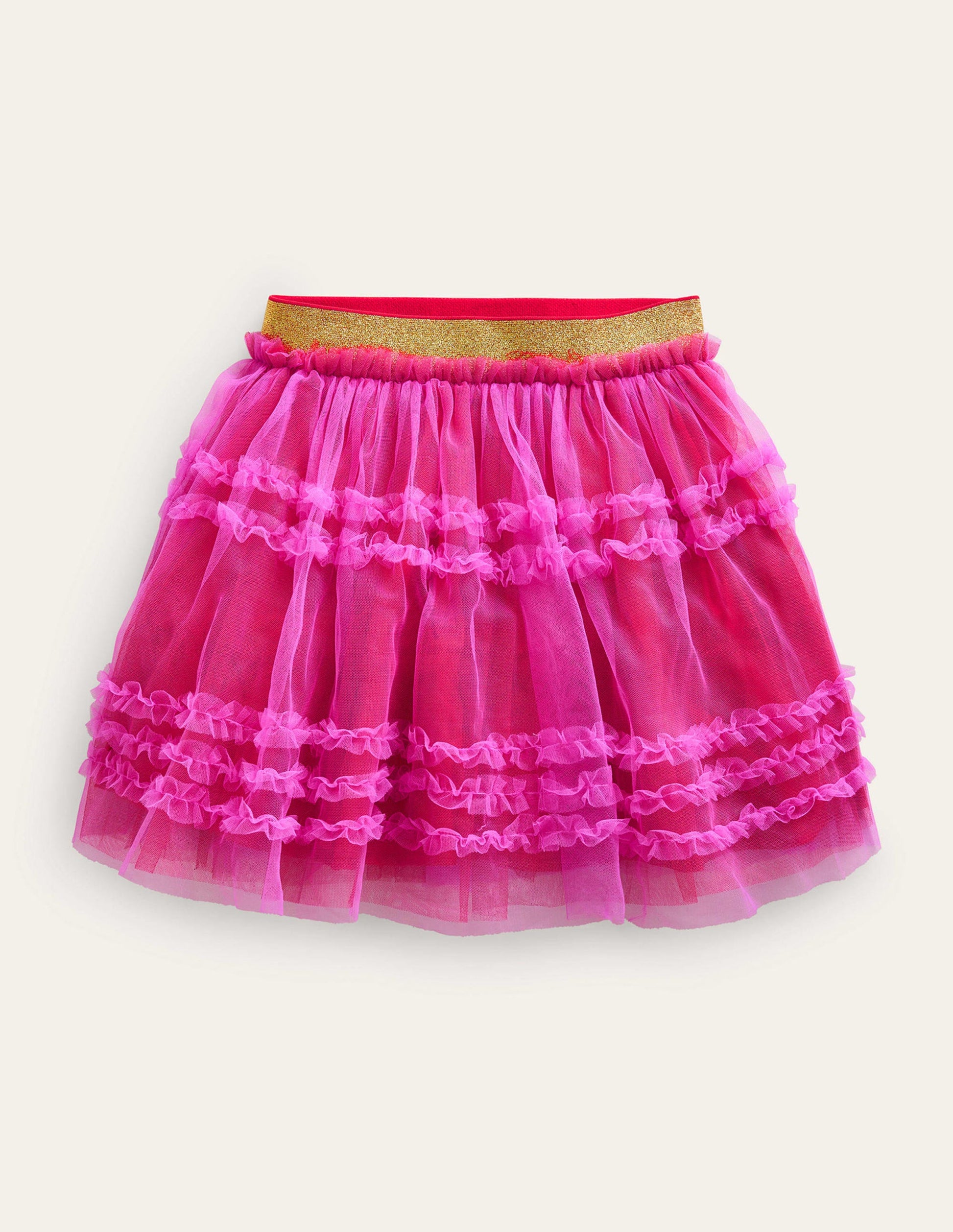 Jupe de fête en tulle-Rose éclatant-1