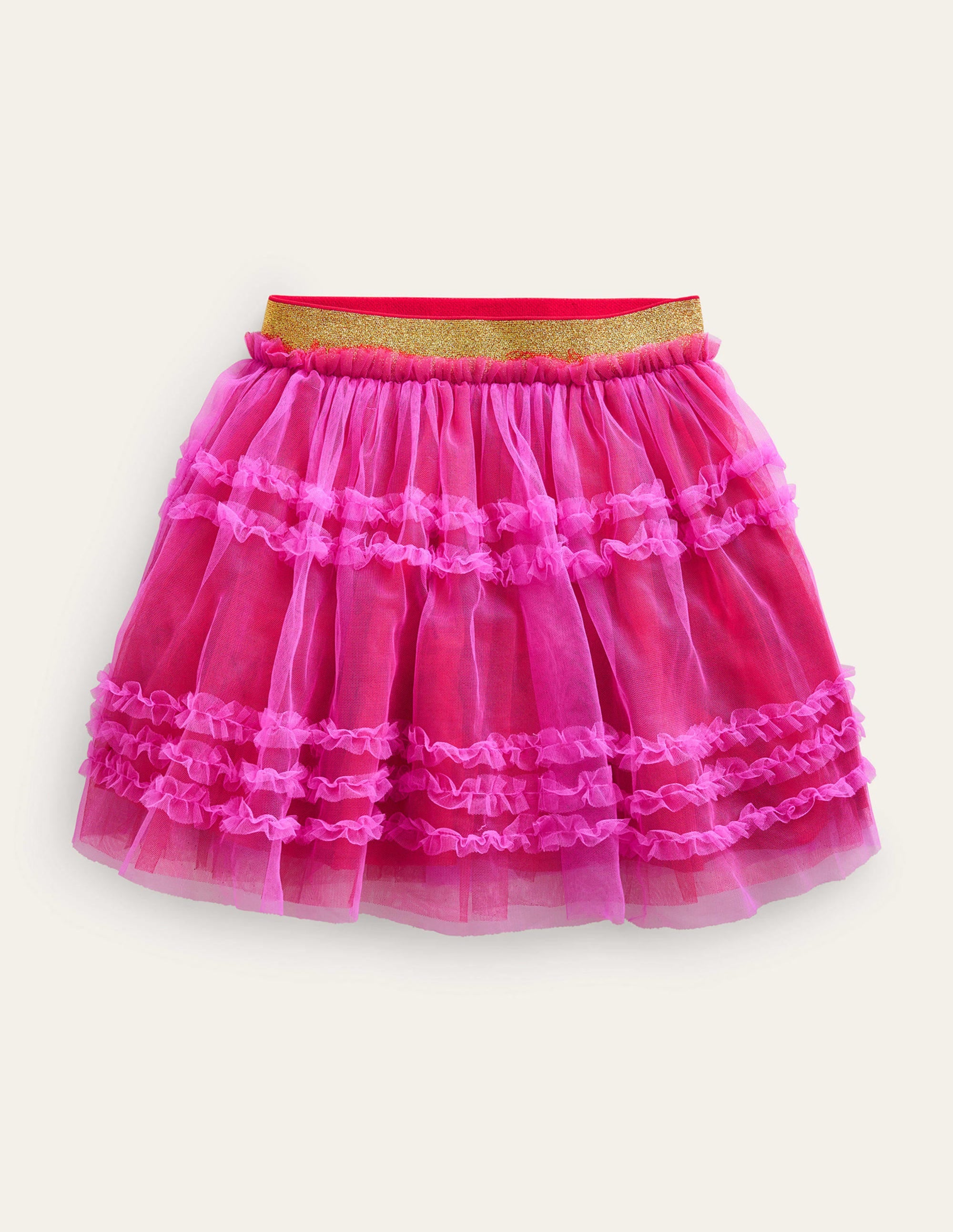 Jupe de fête en tulle-Rose éclatant - Image 1