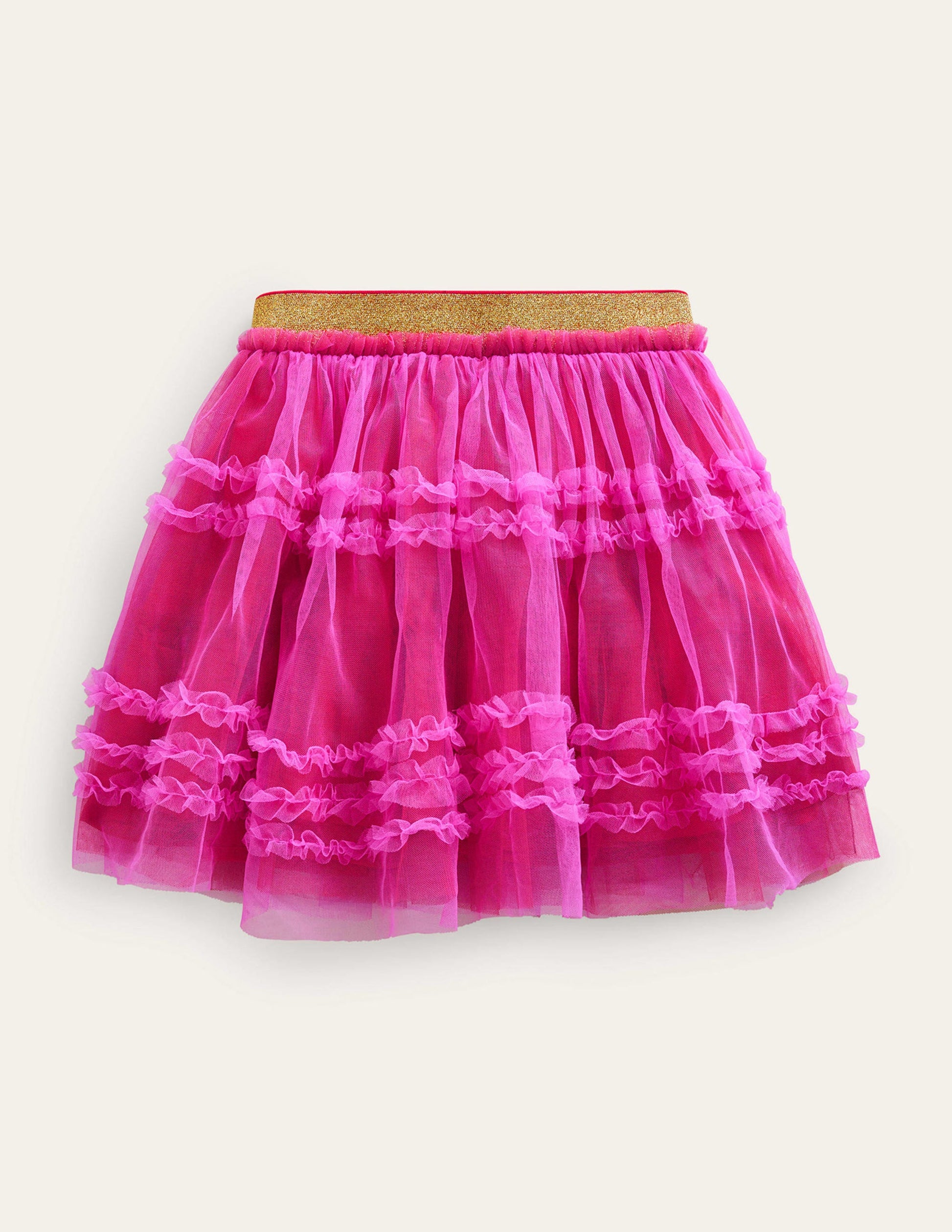 Jupe de fête en tulle-Rose éclatant-2
