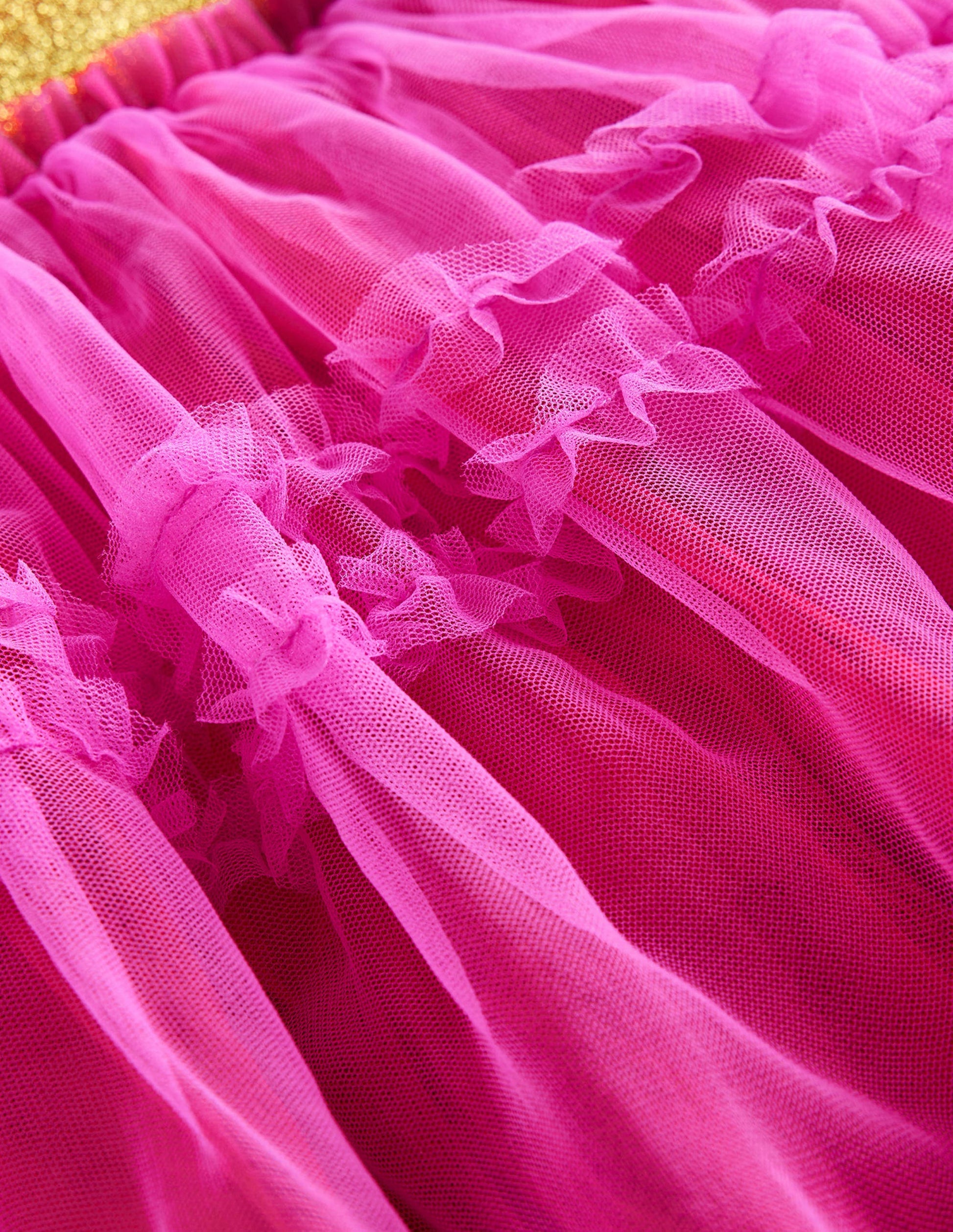 Jupe de fête en tulle-Rose éclatant-3