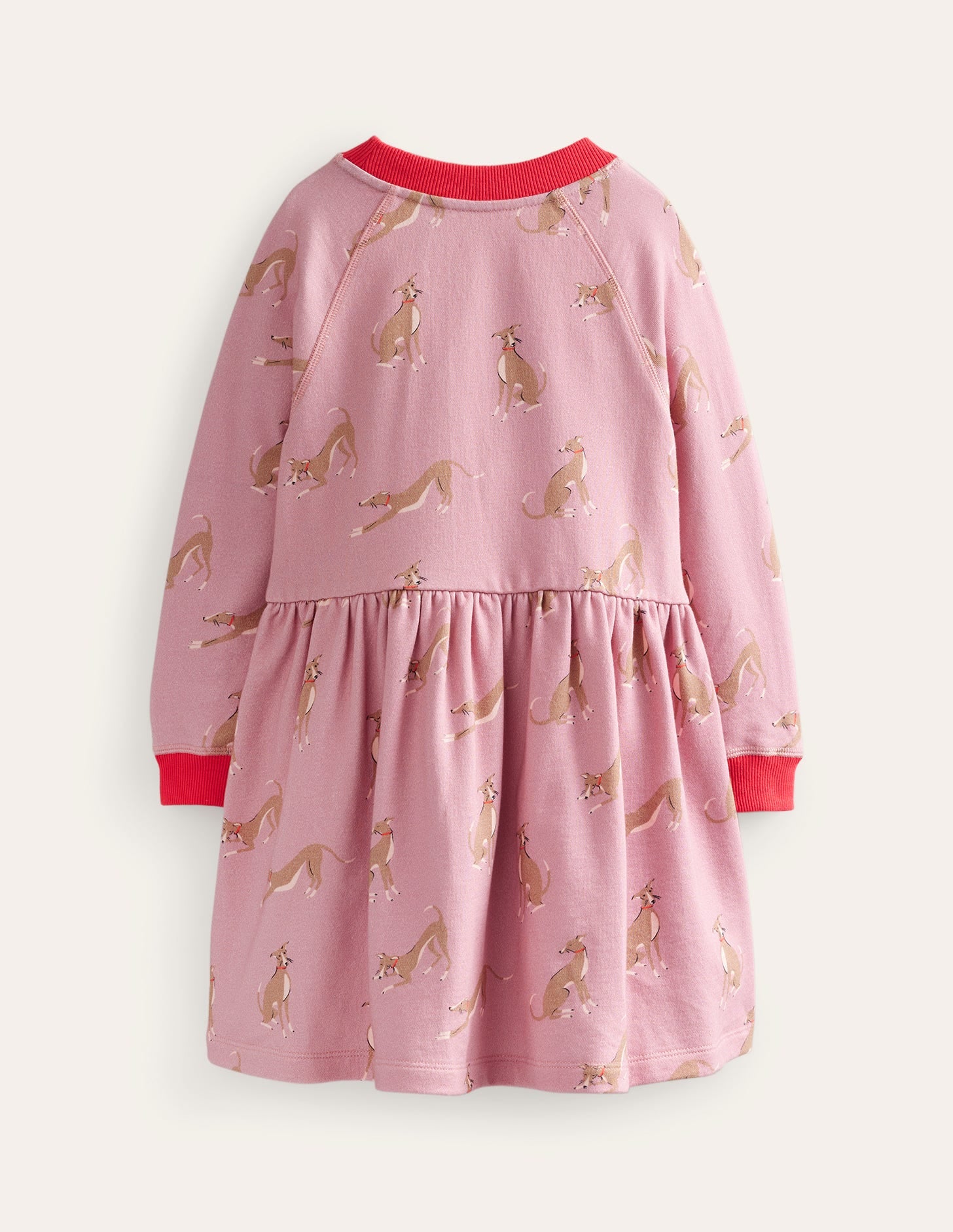Printed Sweatshirt Dress-Vintage Pink Whippet-2