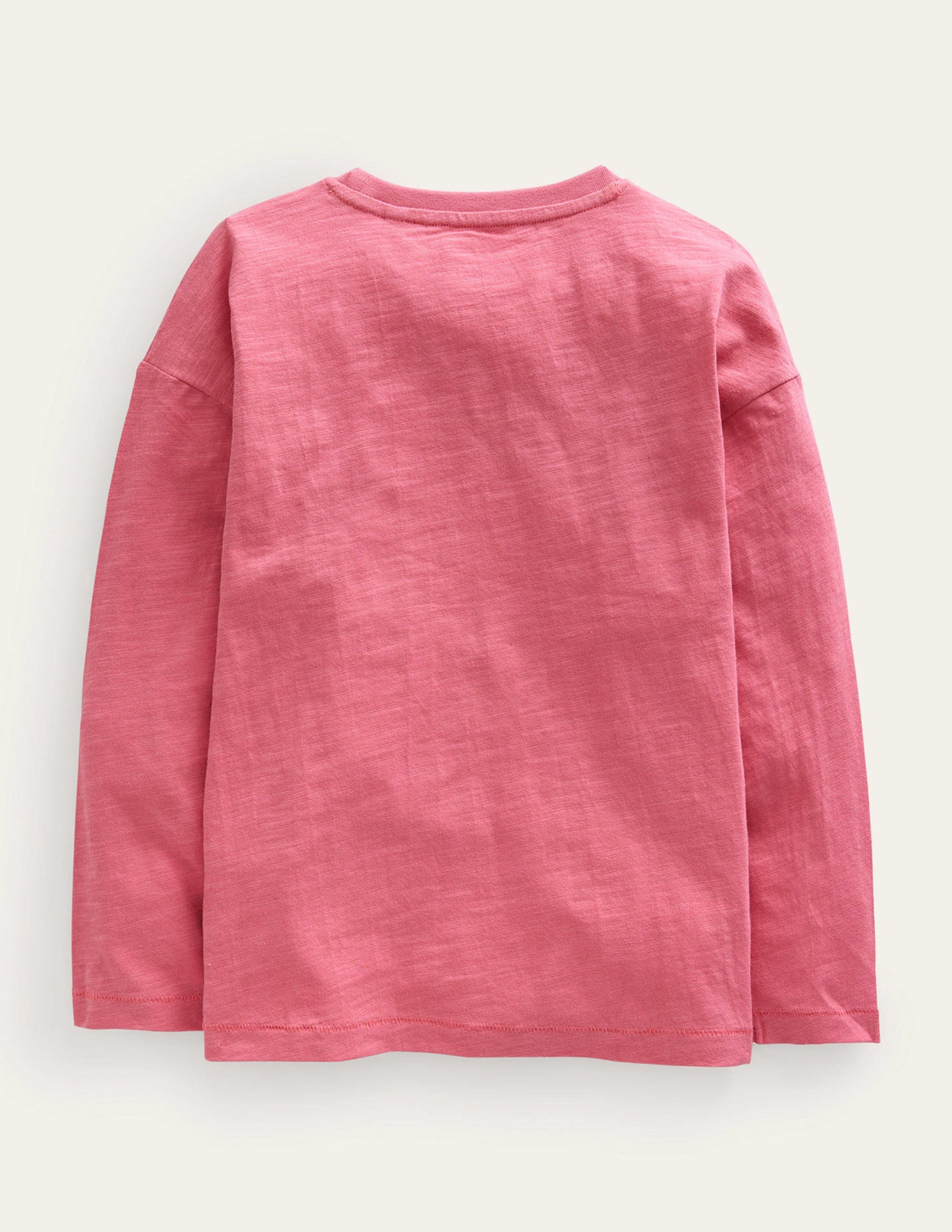 T-Shirt mit aufgesticktem Motiv-Rosarot-2