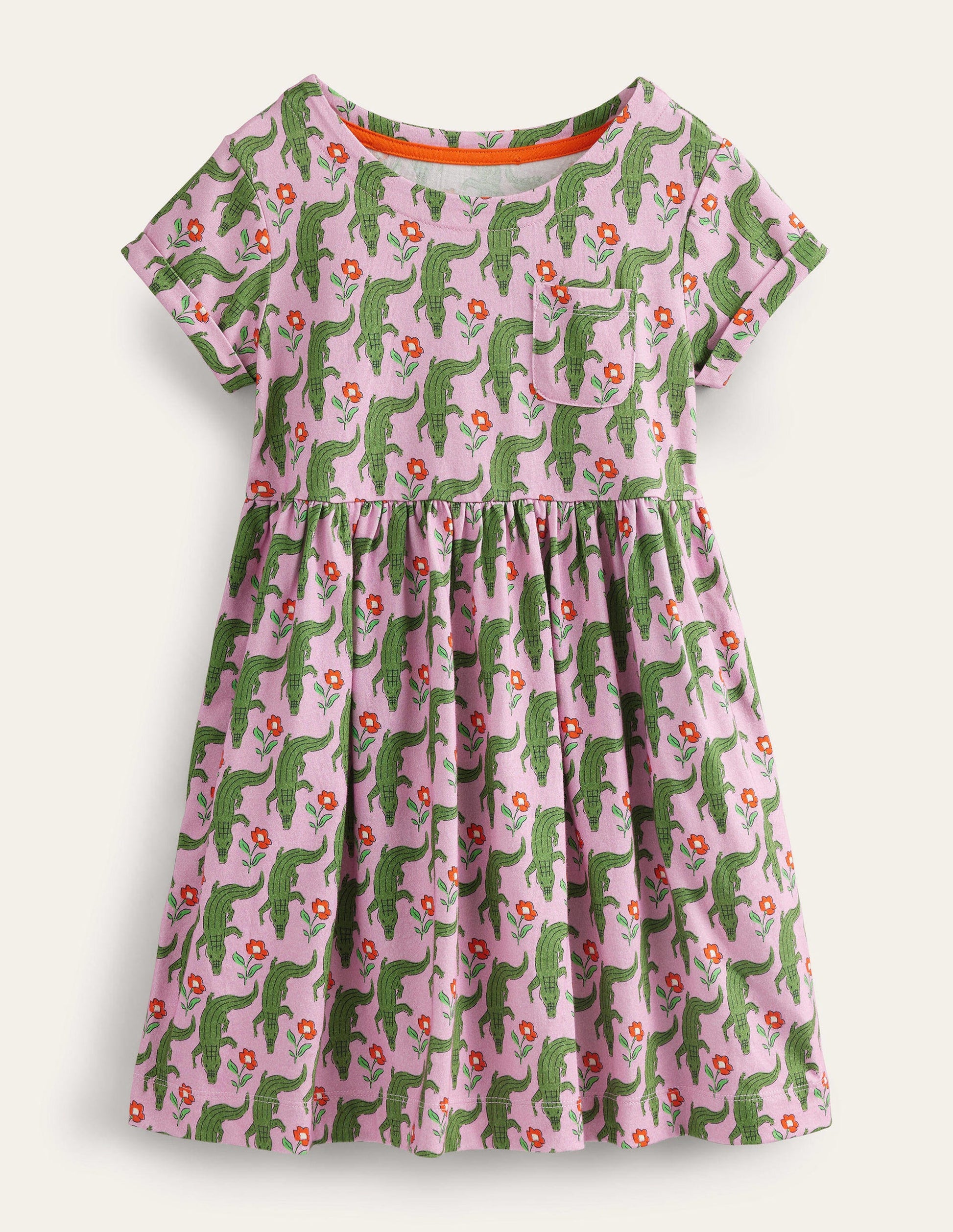 Short Sleeve Fun Jersey Dress-Soft Lavender Crocs-1