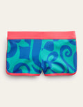 Short de bain à motif-Vert tropical, motif Summer Stencil