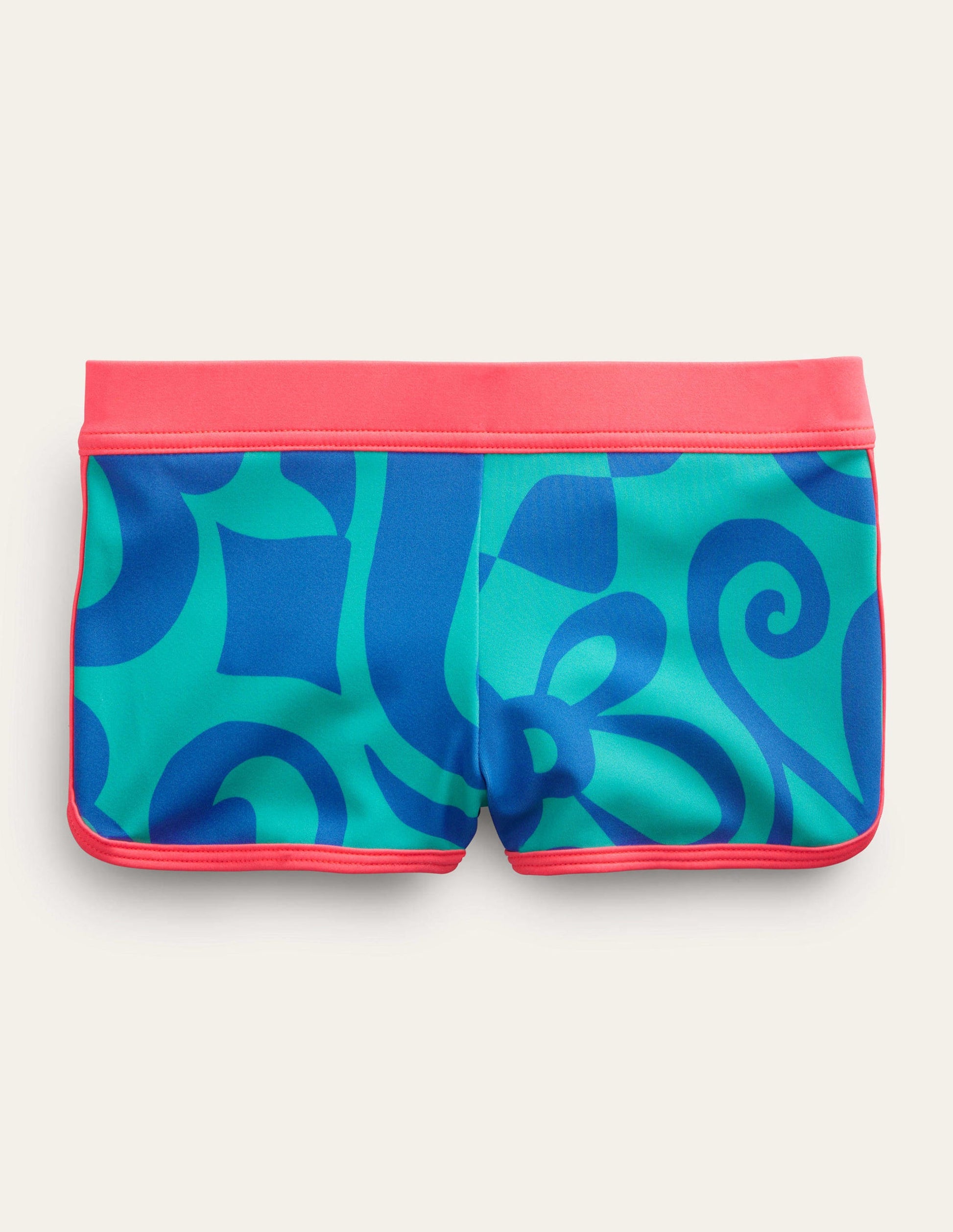 Short de bain à motif-Vert tropical, motif Summer Stencil-1