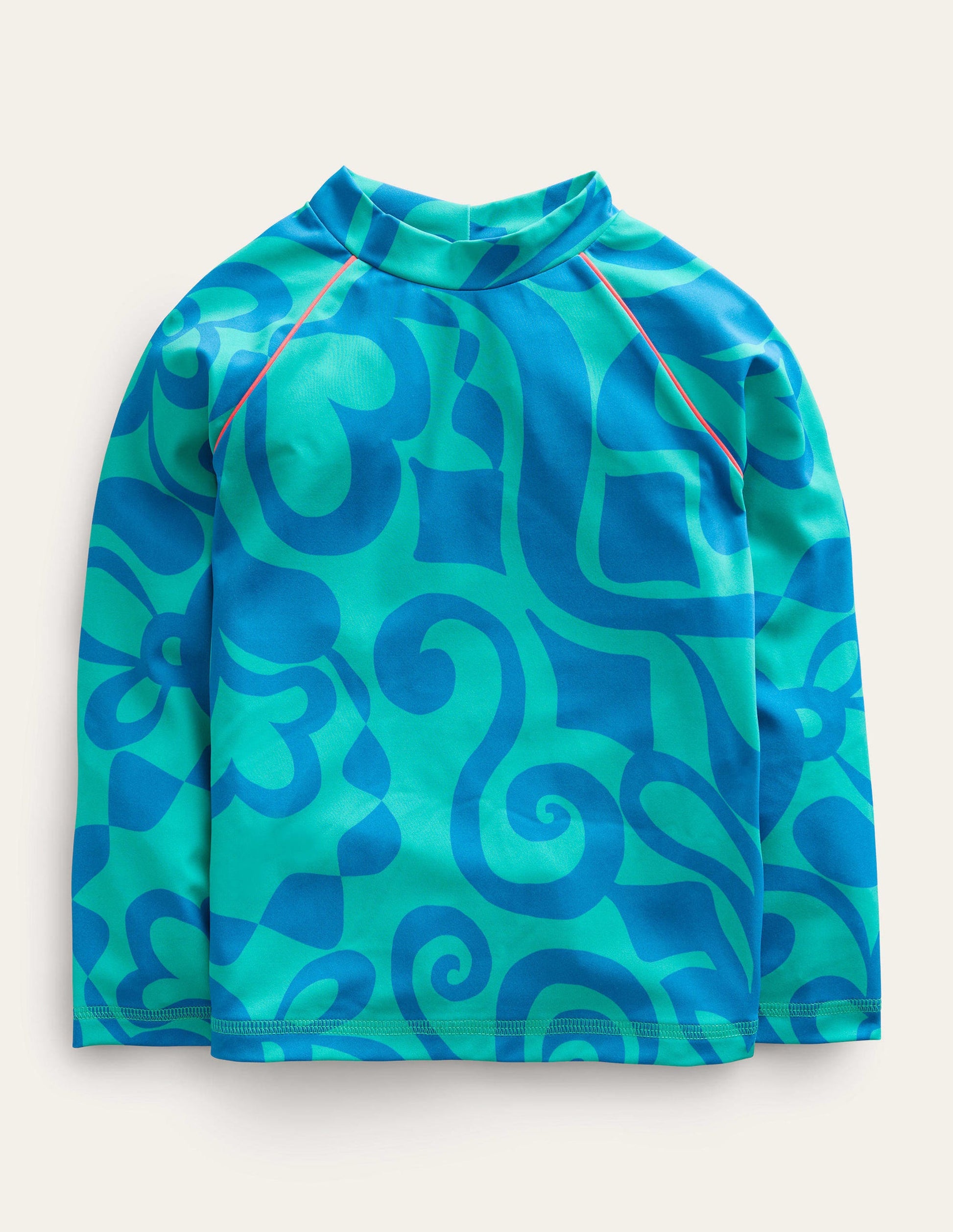 Haut de plage à motif-Vert tropical, motif Summer Stencil-1