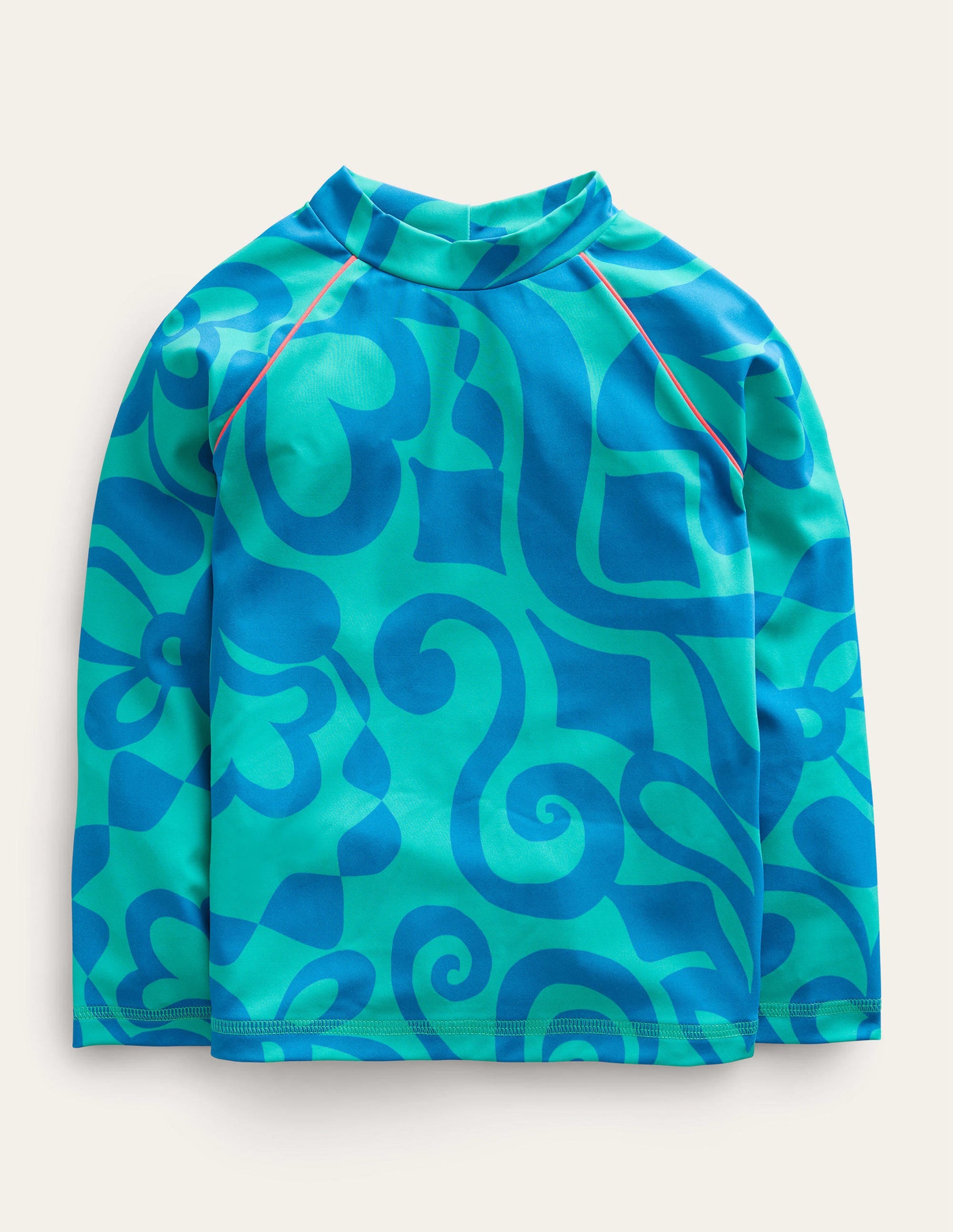 Haut de plage à motif-Vert tropical, motif Summer Stencil - Image 1